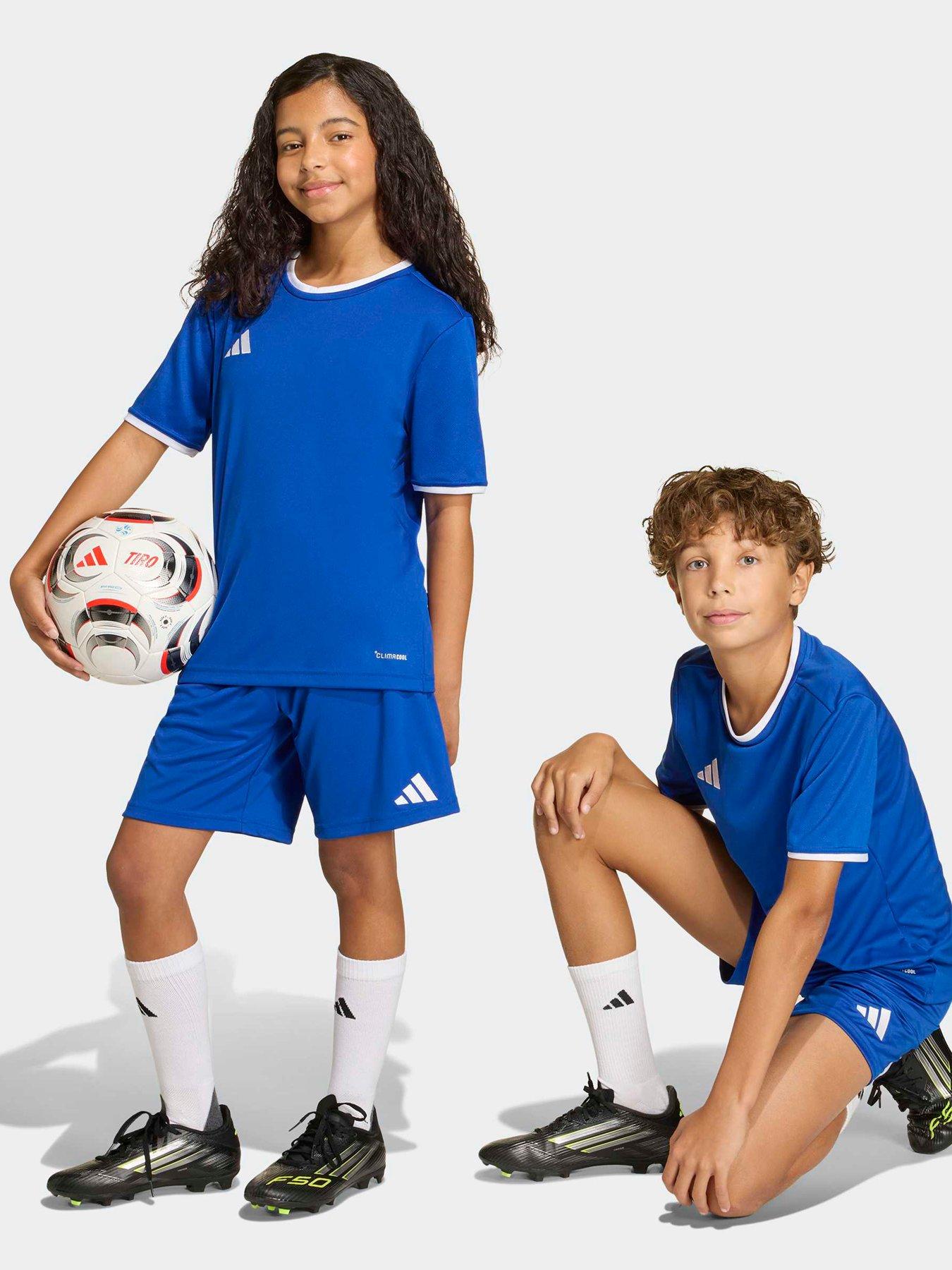 Image 1 of 6 of adidas Junior Entrada 26 Training Shorts - Blue
