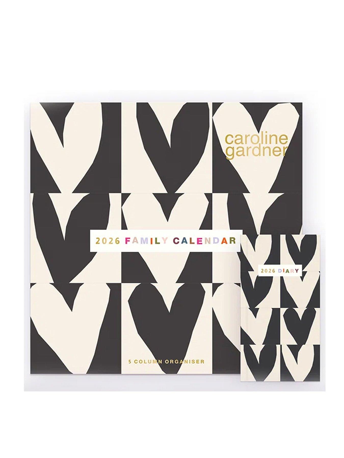 Carolina Herrera 2026 Caroline Gardner Hearts/Mixed Prints Calendar + Diary