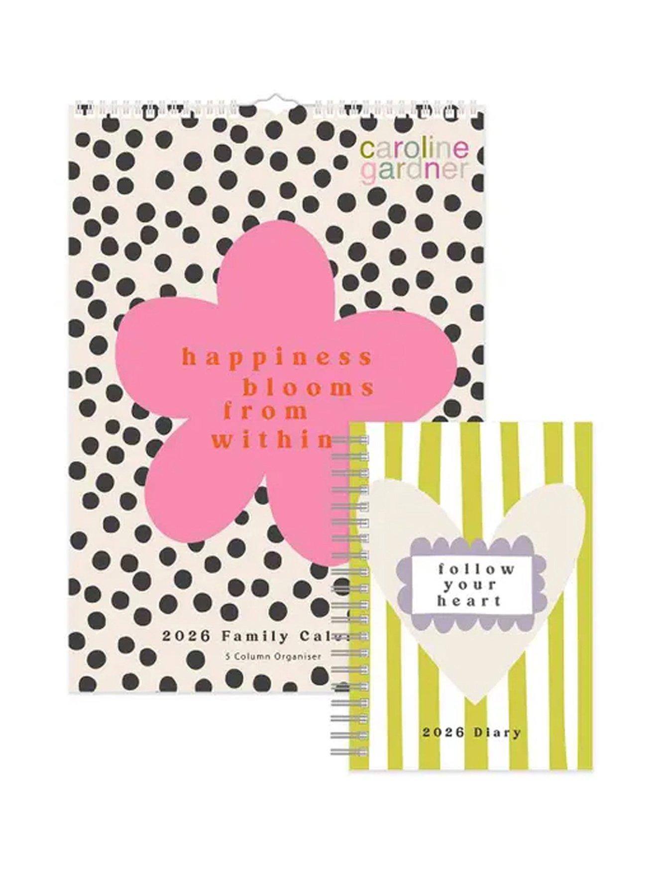 Caroline Gardner Lots of Love A3 Family Wall Calendar + Lots of Love A5 Wiro Diary