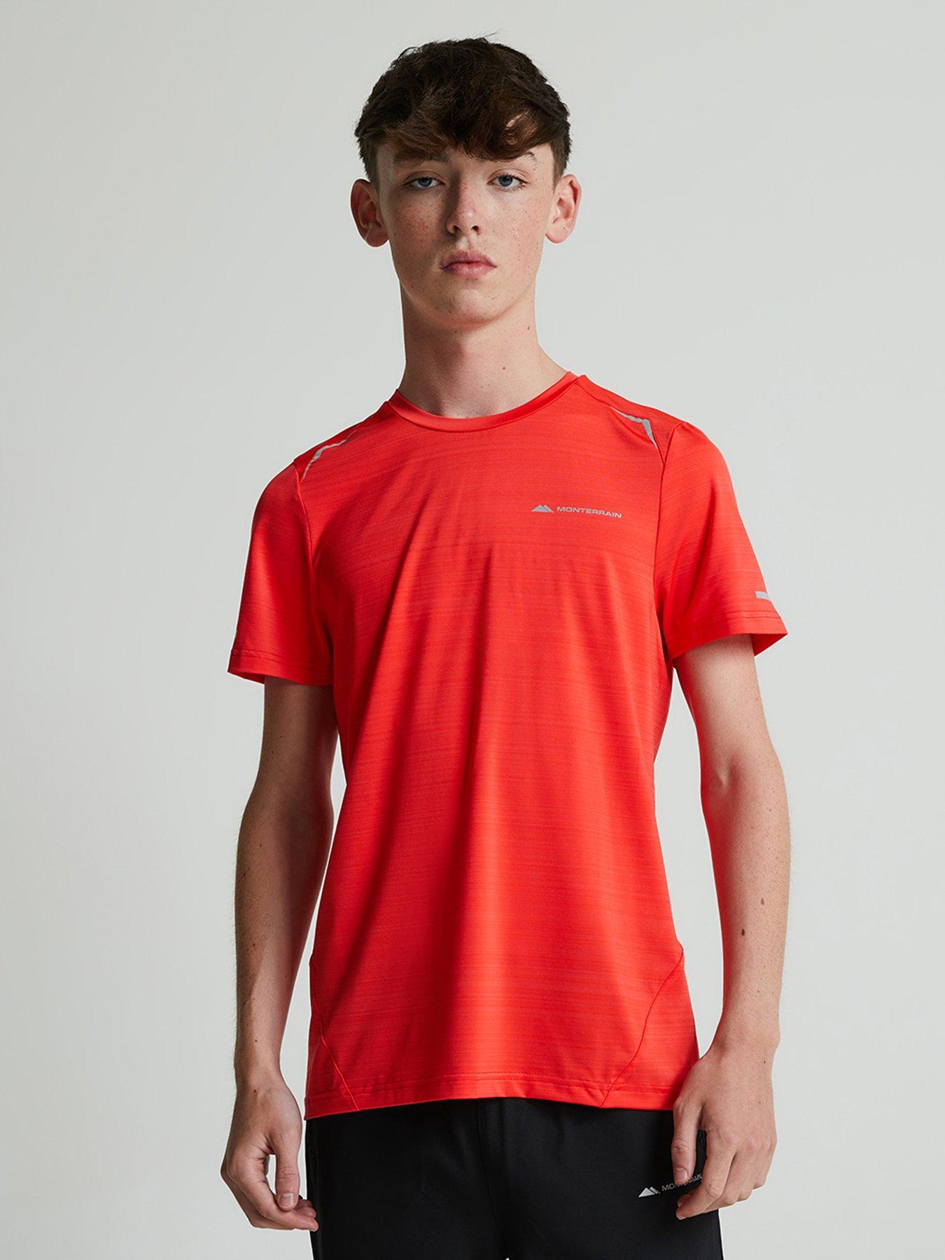 Monterrain Boys Bolt 2.0 Space Dye T-Shirt - Fiery Red