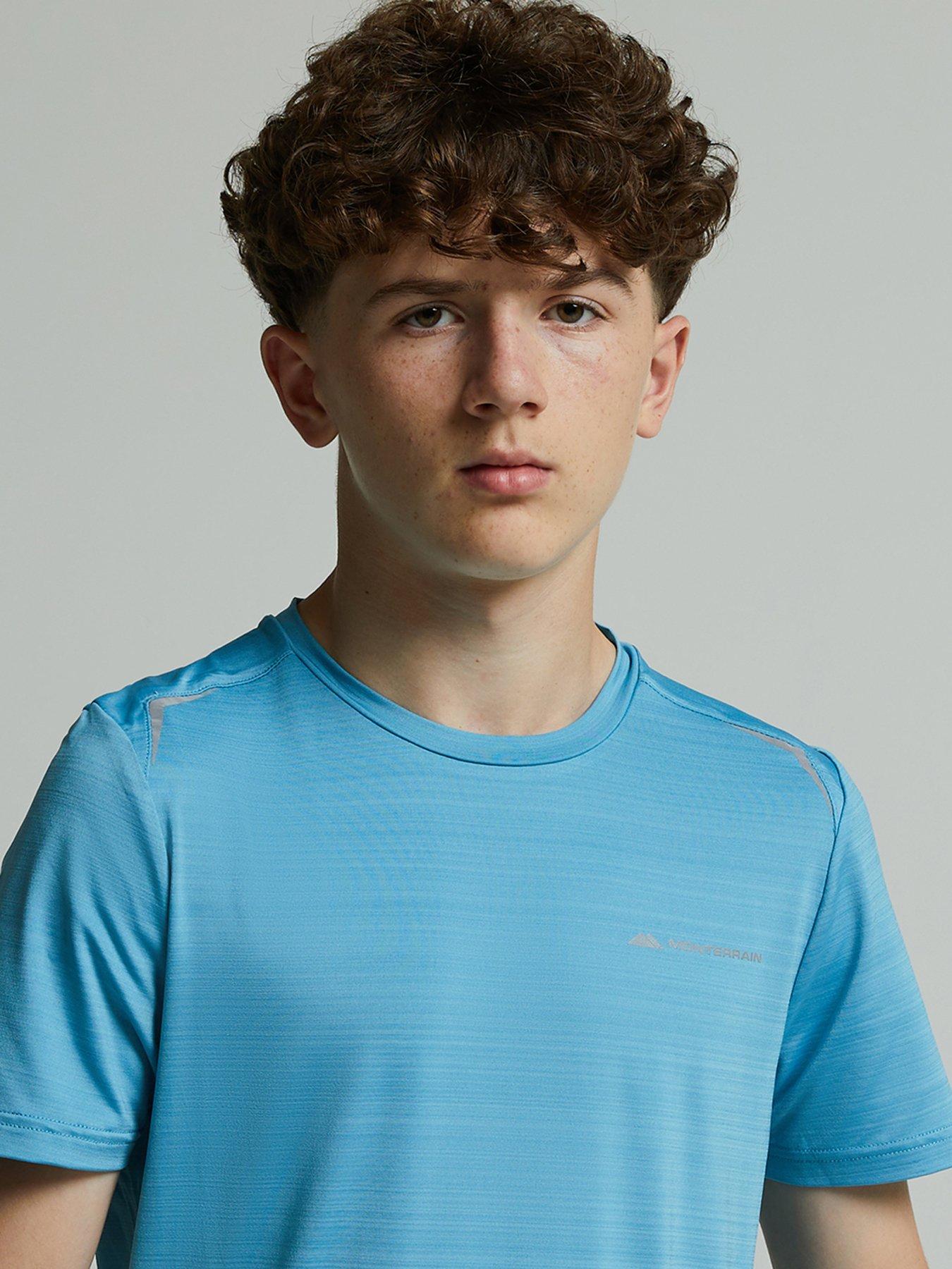 Image 4 of 5 of Monterrain Boys Bolt 2.0 Space Dye T-Shirt - Delphinium Blue