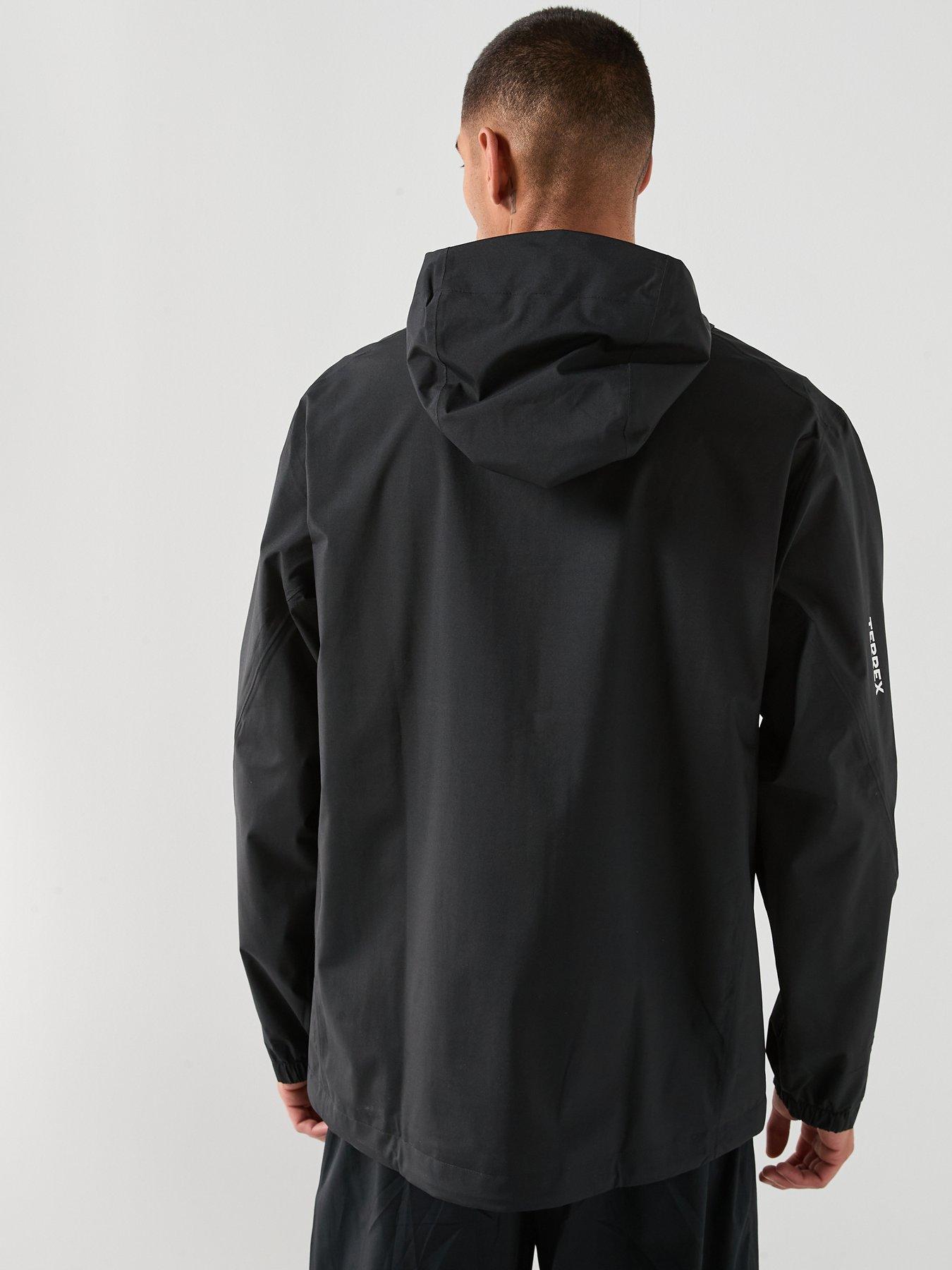 Image 2 of 6 of adidas Terrex Mens Mountain 2L Rain Jacket - Black