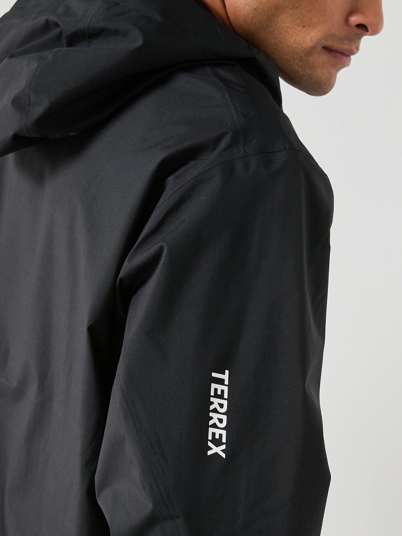 Image 6 of 6 of adidas Terrex Mens Mountain 2L Rain Jacket - Black