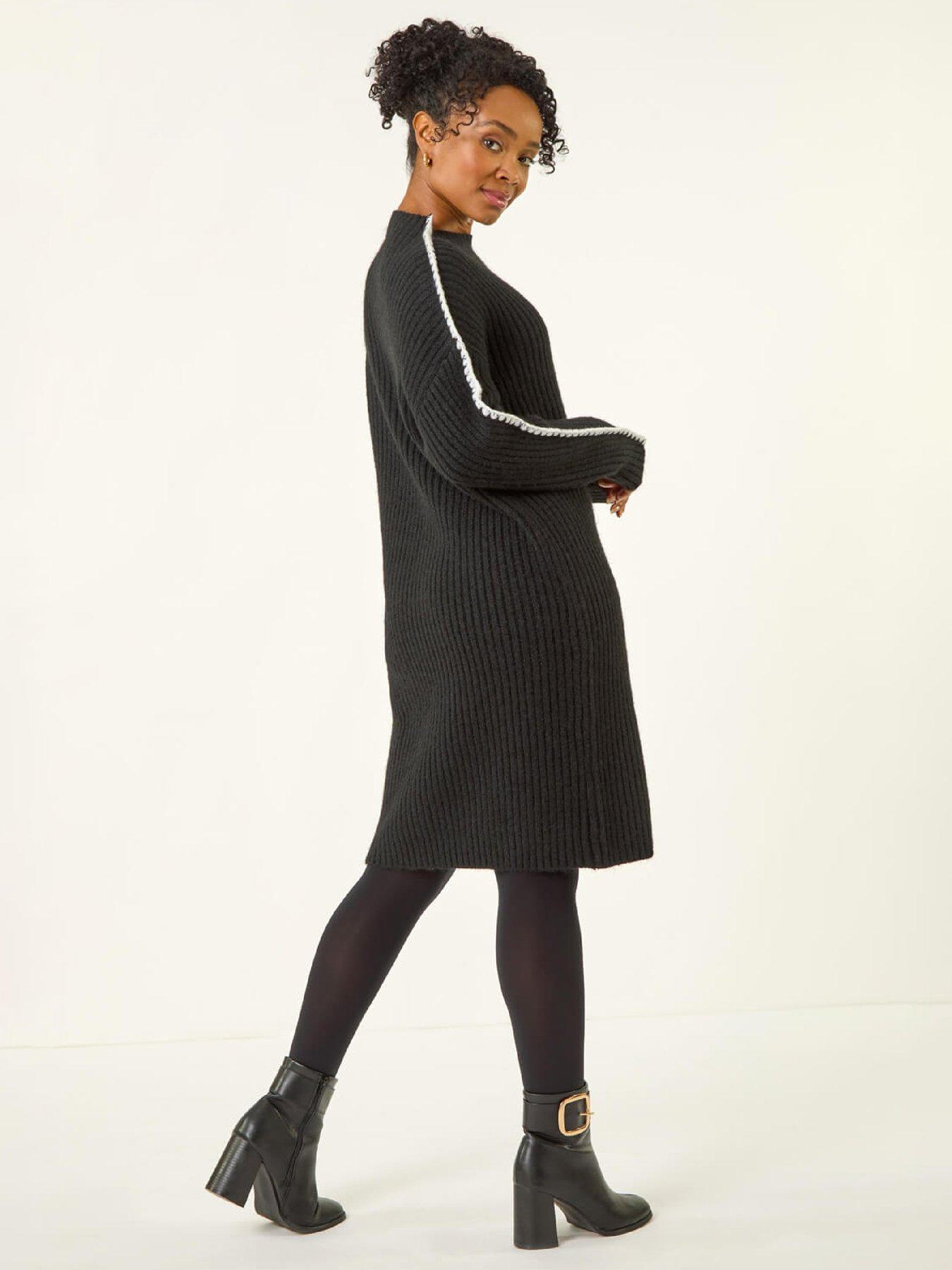 open knit ruffle hem cami mini dress Aces Cami Strap Ruffle Hem Mini Bodycon Dress Black main image 1