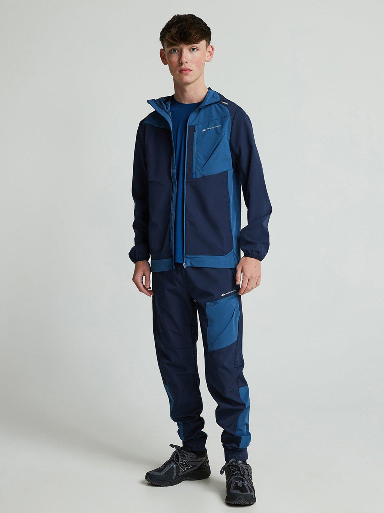 Image 3 of 6 of Monterrain Boys Deflect 20 Woven Running Pants - Iris Black / Ensign Blue