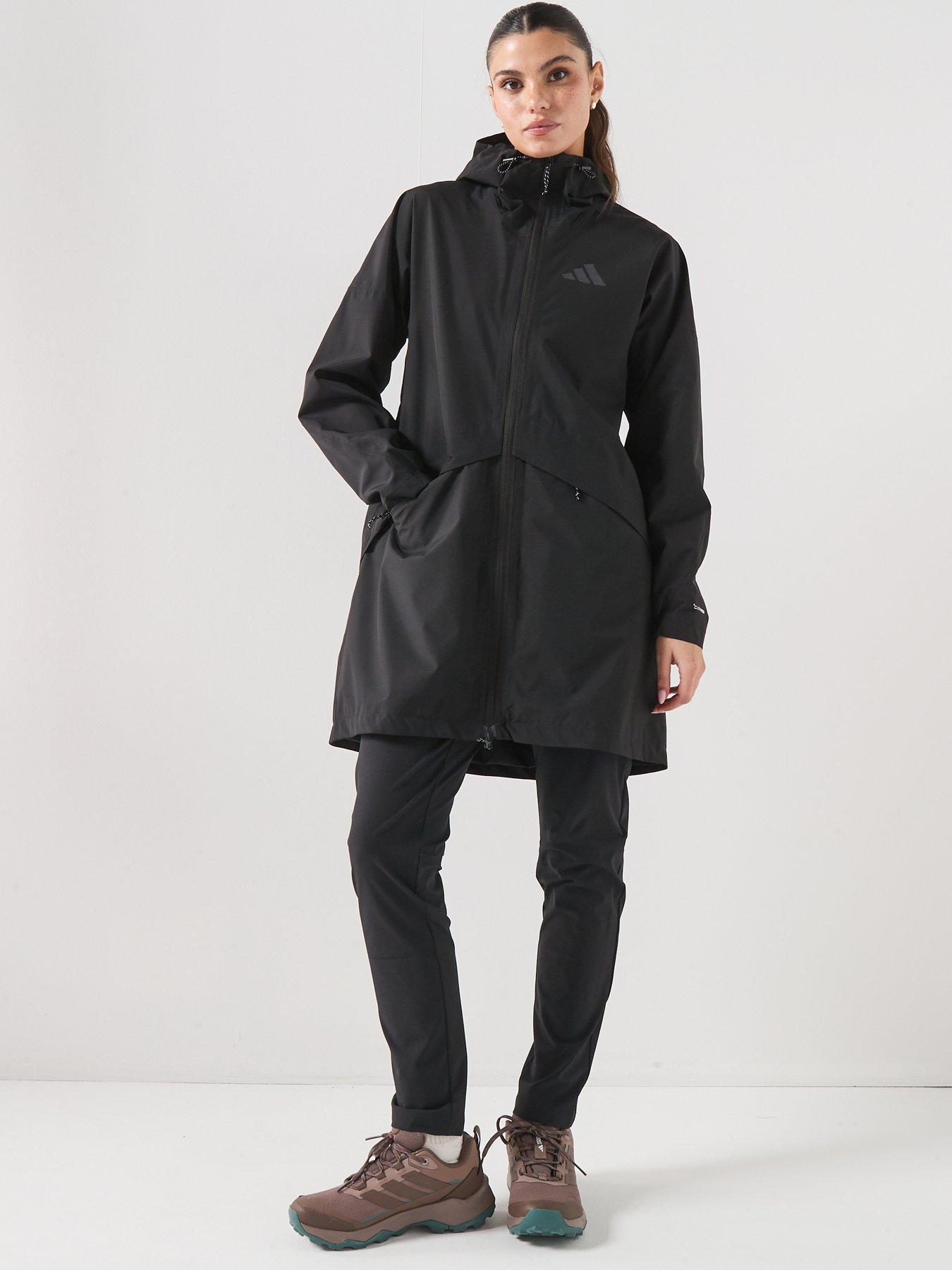 Image 1 of 6 of adidas Terrex Womens Mountain 2L Rain Parka - Black