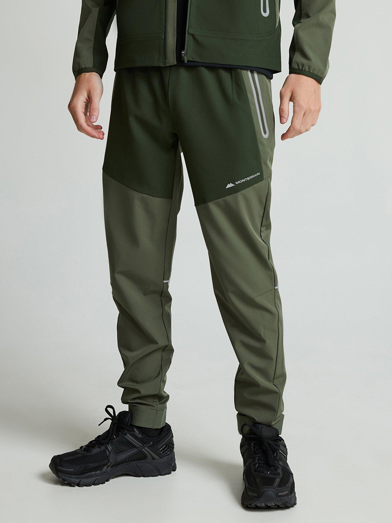 Monterrain Boys Ventax Woven Running Pants, Green, Size 7-8 Years