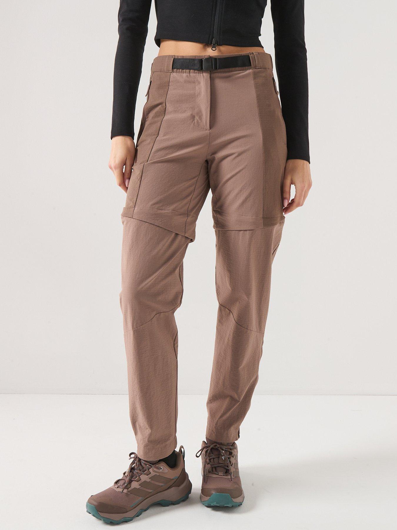 adidas Terrex Womens Xpr Zip Off Walking Trousers - Brown