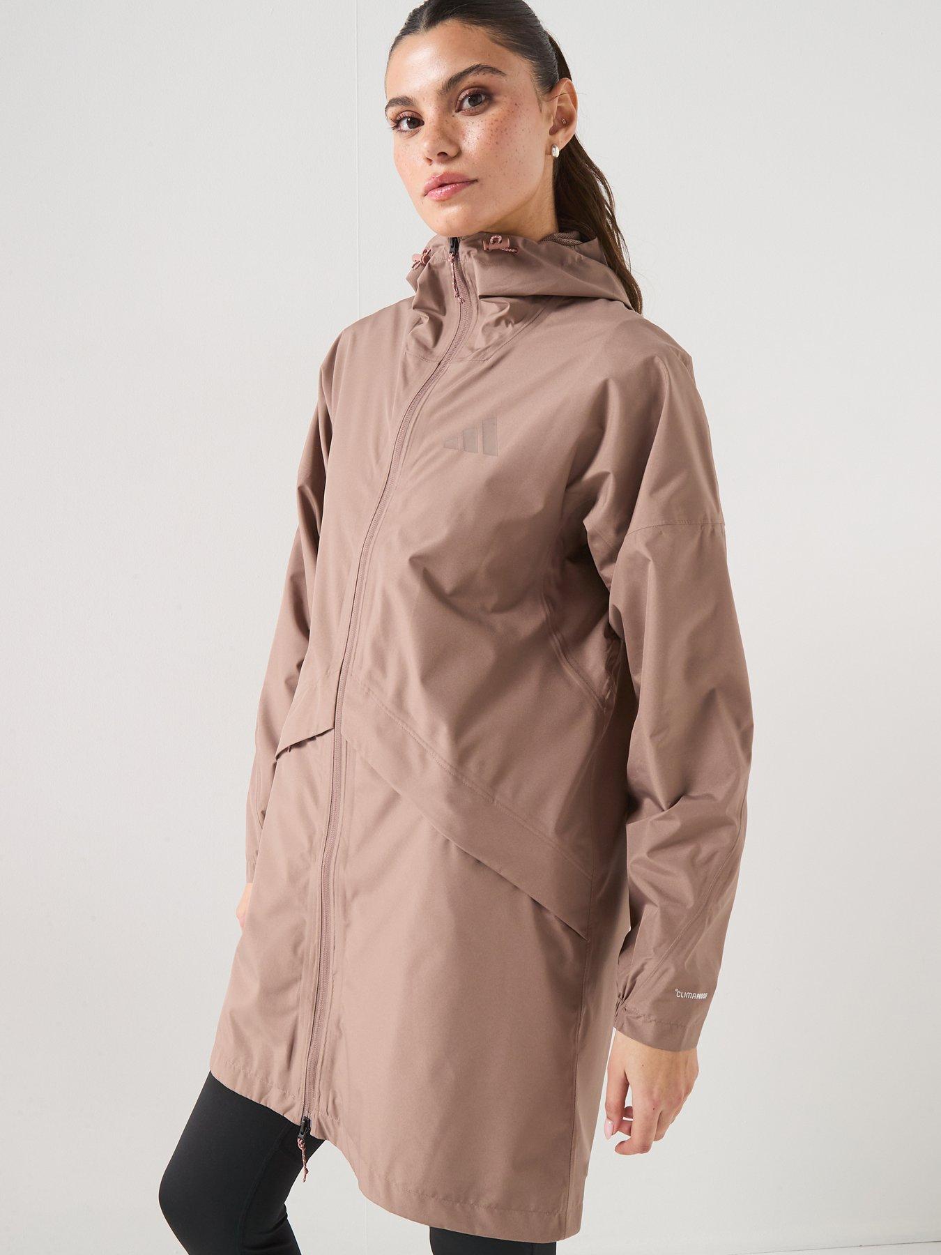 adidas Terrex Womens Mountain 2L Rain Parka - Brown