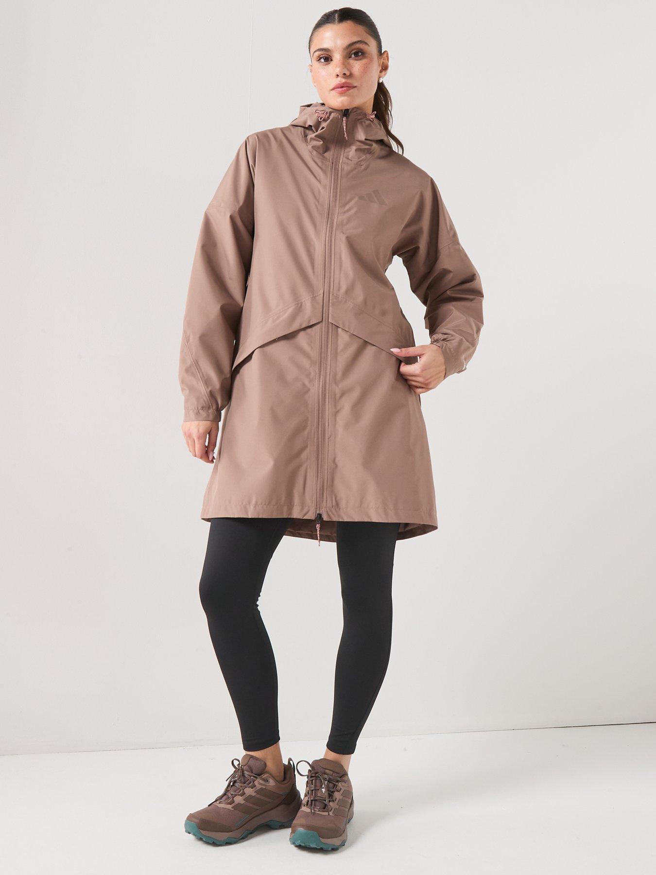 Image 3 of 5 of adidas Terrex Womens Mountain 2L Rain Parka - Brown