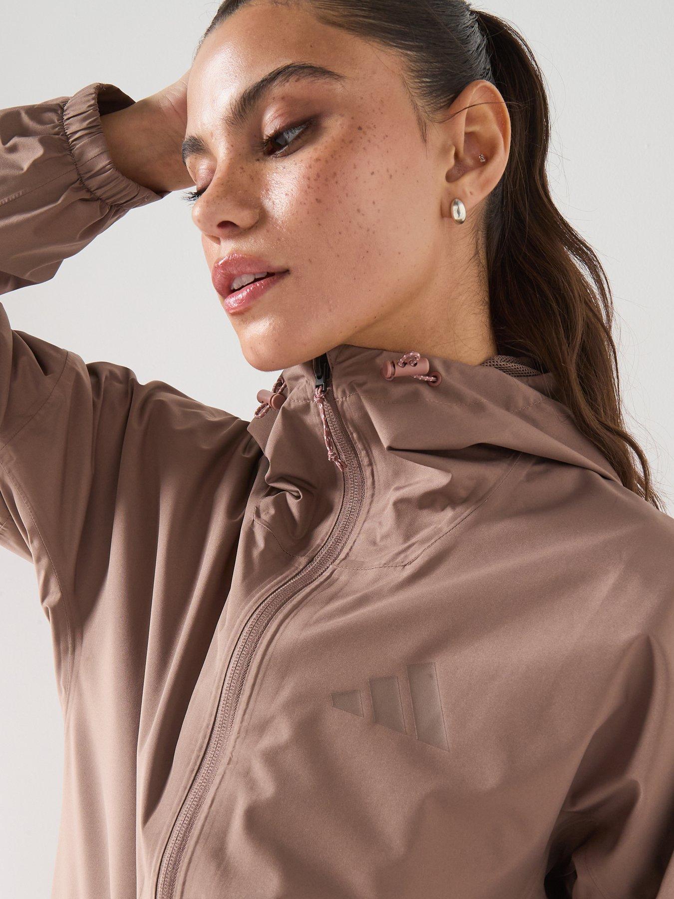 Image 4 of 5 of adidas Terrex Womens Mountain 2L Rain Parka - Brown