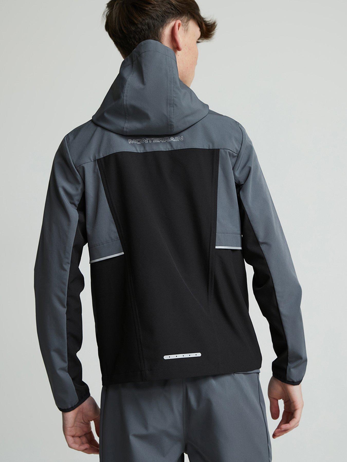 Monterrain Boys Ventax Woven Zt Hood Coat - Jet Black / Iron Gate