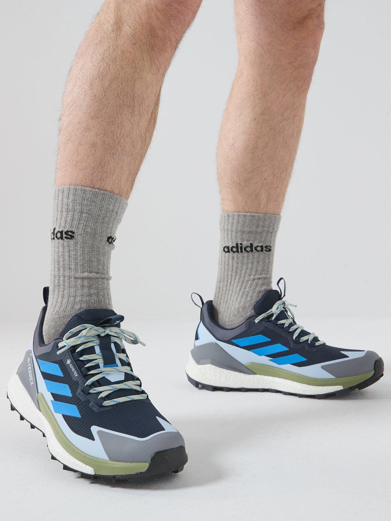 adidas Terrex Mens Free Hiker 2 Goretex Low Hiking Shoes - Blue