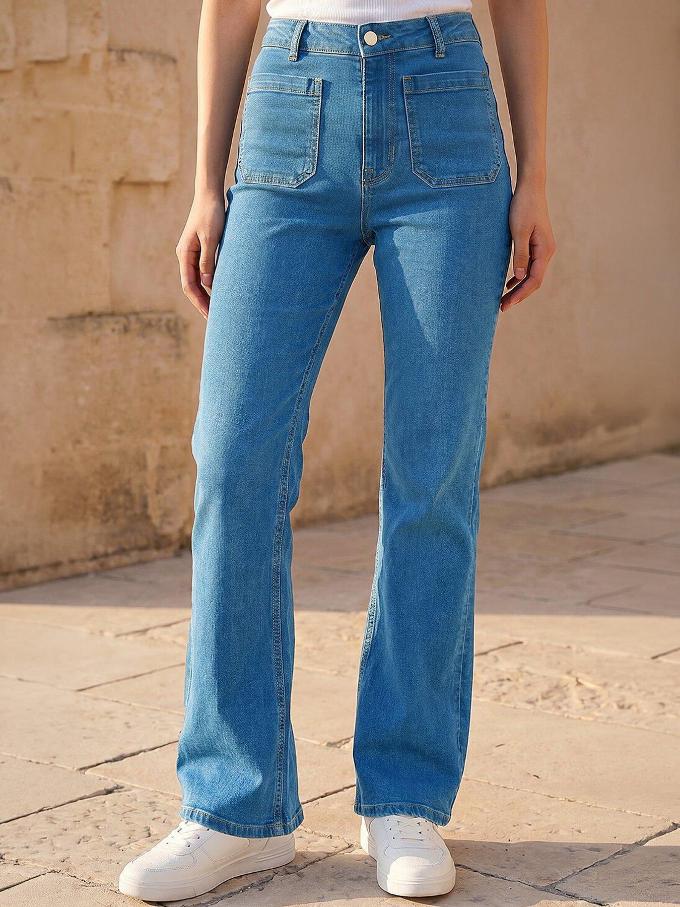 Roman Dusk Front Pocket Bootcut Jeans - Denim
