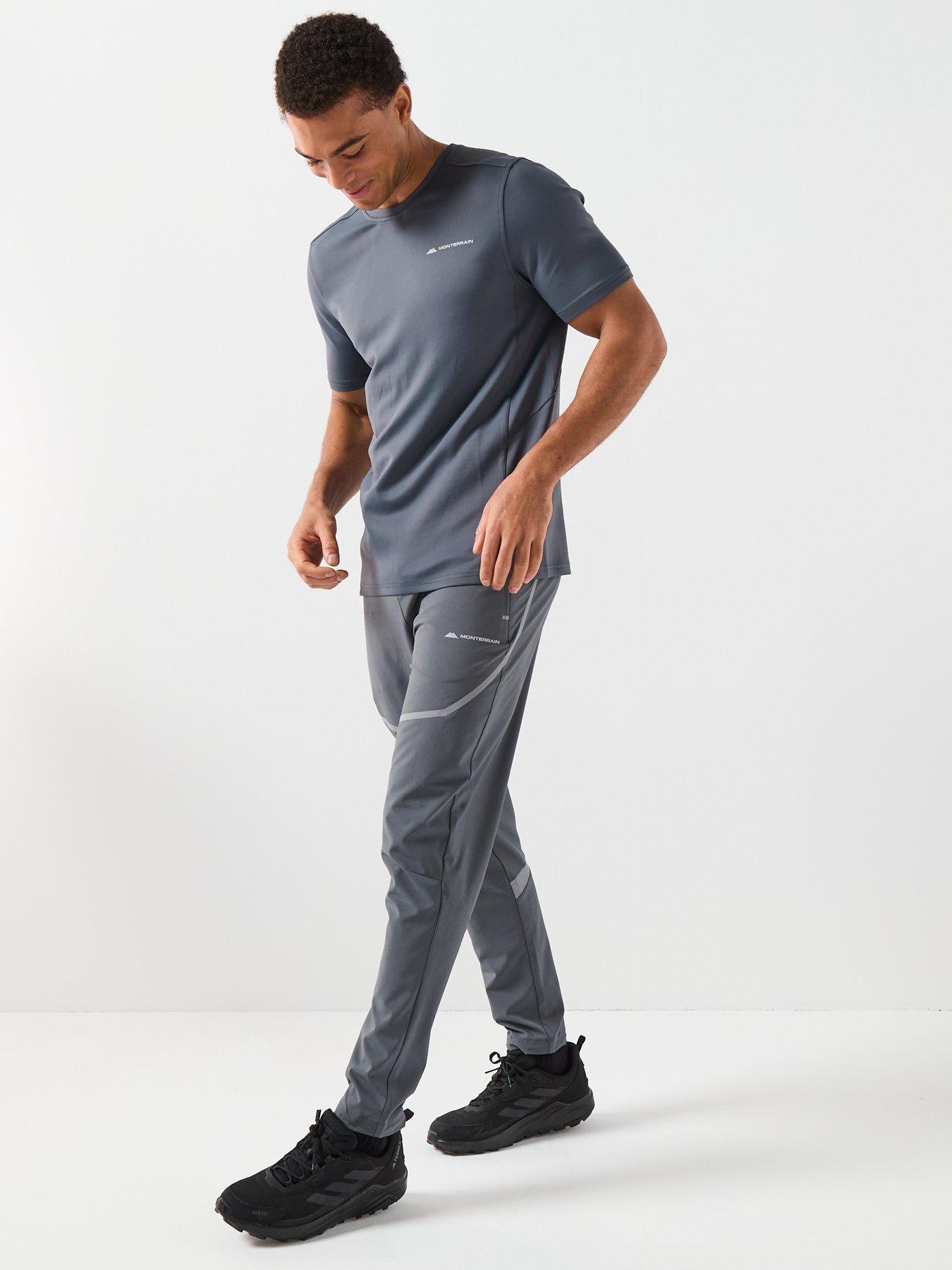 Image 3 of 6 of Monterrain Mens Defence Woven Running Pant - Iron Gate / Asphalt / Night Owl / Orange Pop
