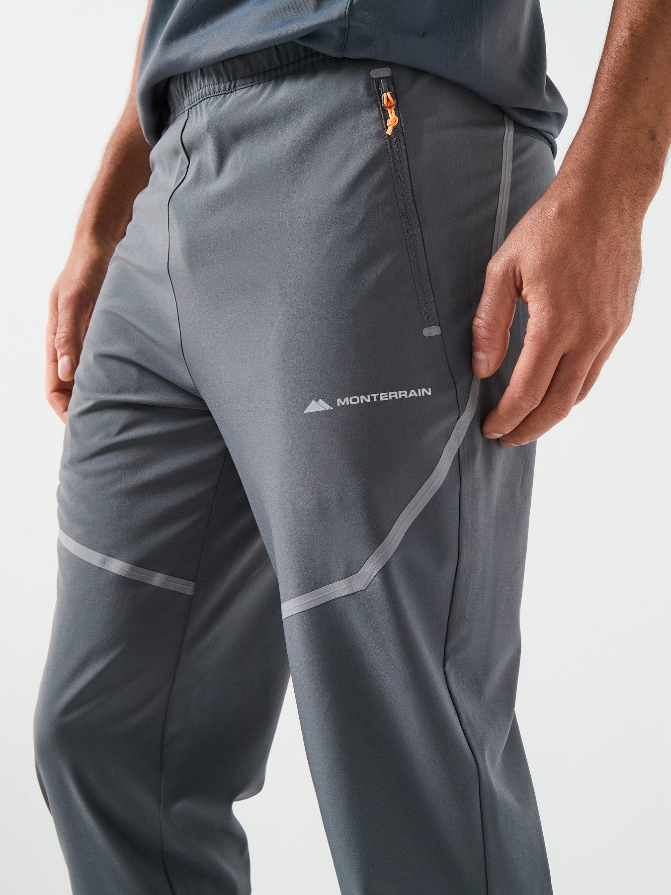 Image 4 of 6 of Monterrain Mens Defence Woven Running Pant - Iron Gate / Asphalt / Night Owl / Orange Pop