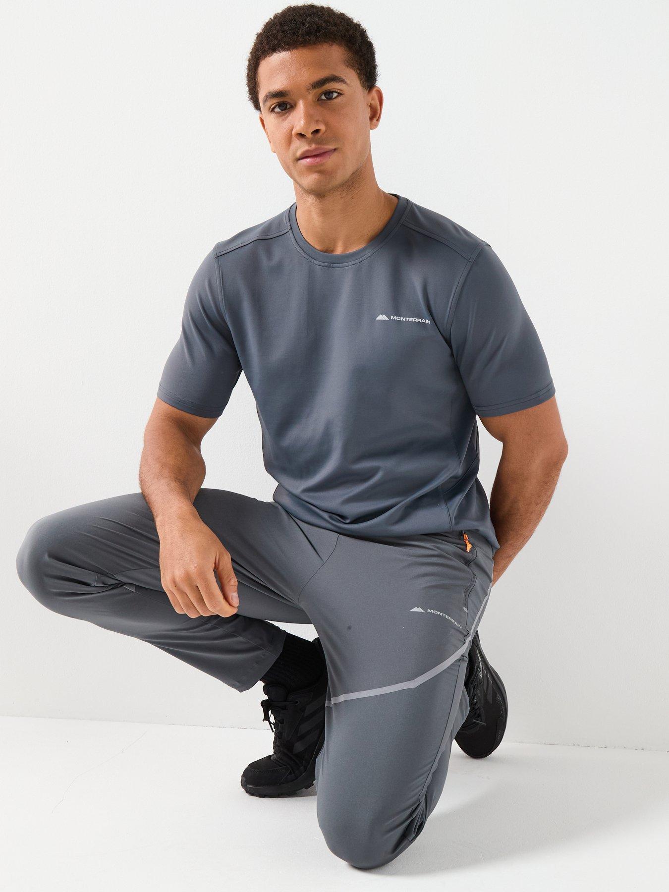 Image 6 of 6 of Monterrain Mens Defence Woven Running Pant - Iron Gate / Asphalt / Night Owl / Orange Pop