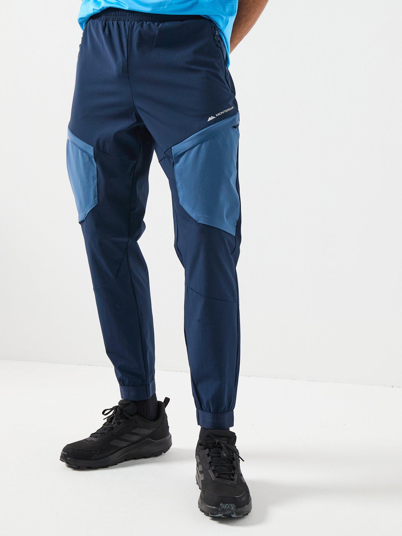 Monterrain Mens Dynamic 20 Woven Pant - Iris / Ensign Blue - Black