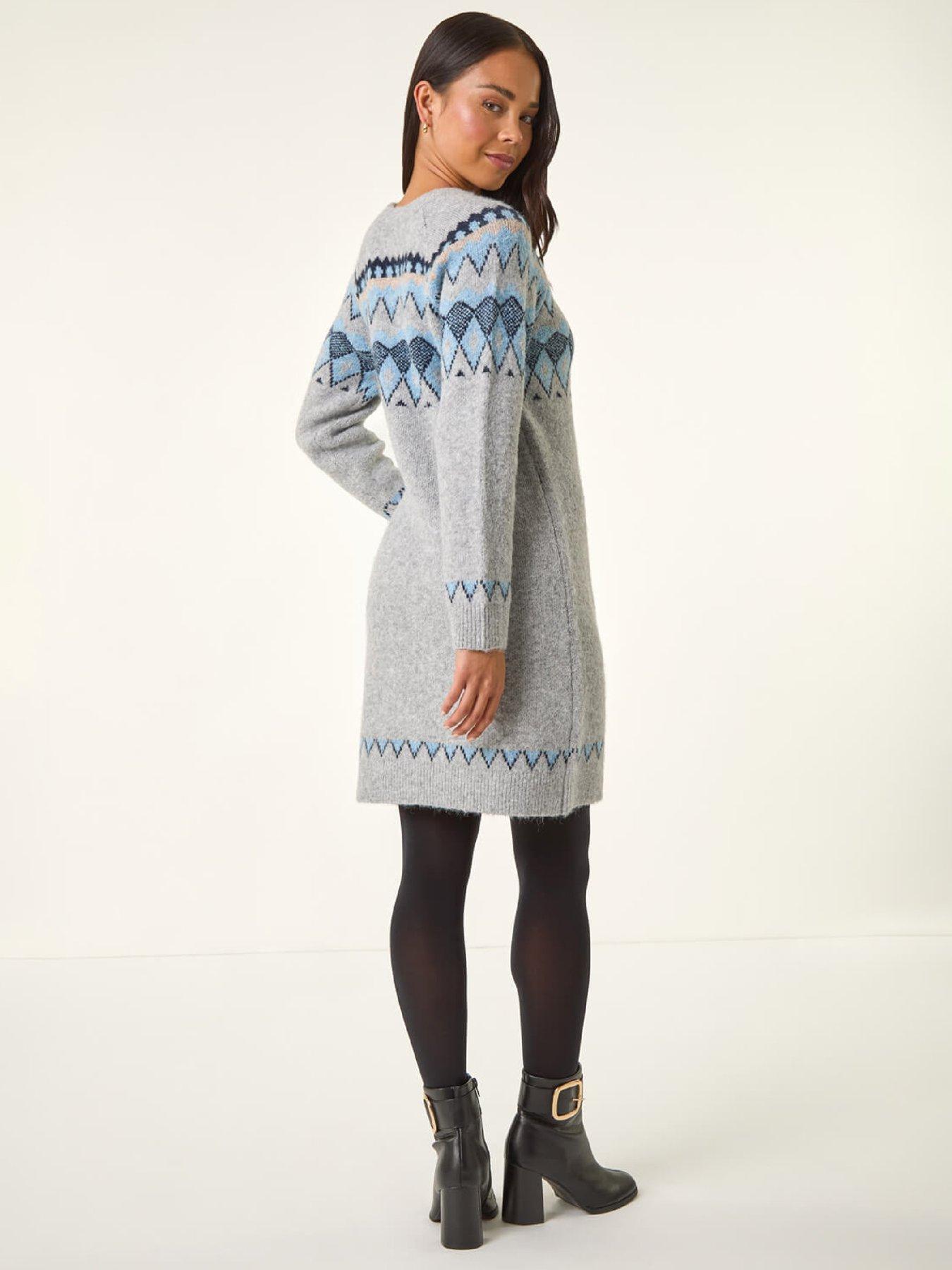women black knit dress Romee Sweater Dress in Black- Plus (2X,3X) Black / 3X
