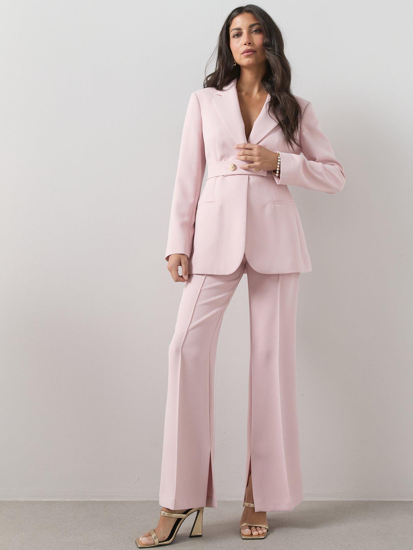 Image 5 of 7 of The Very Collection Belt Cinched Blazer - Pink
