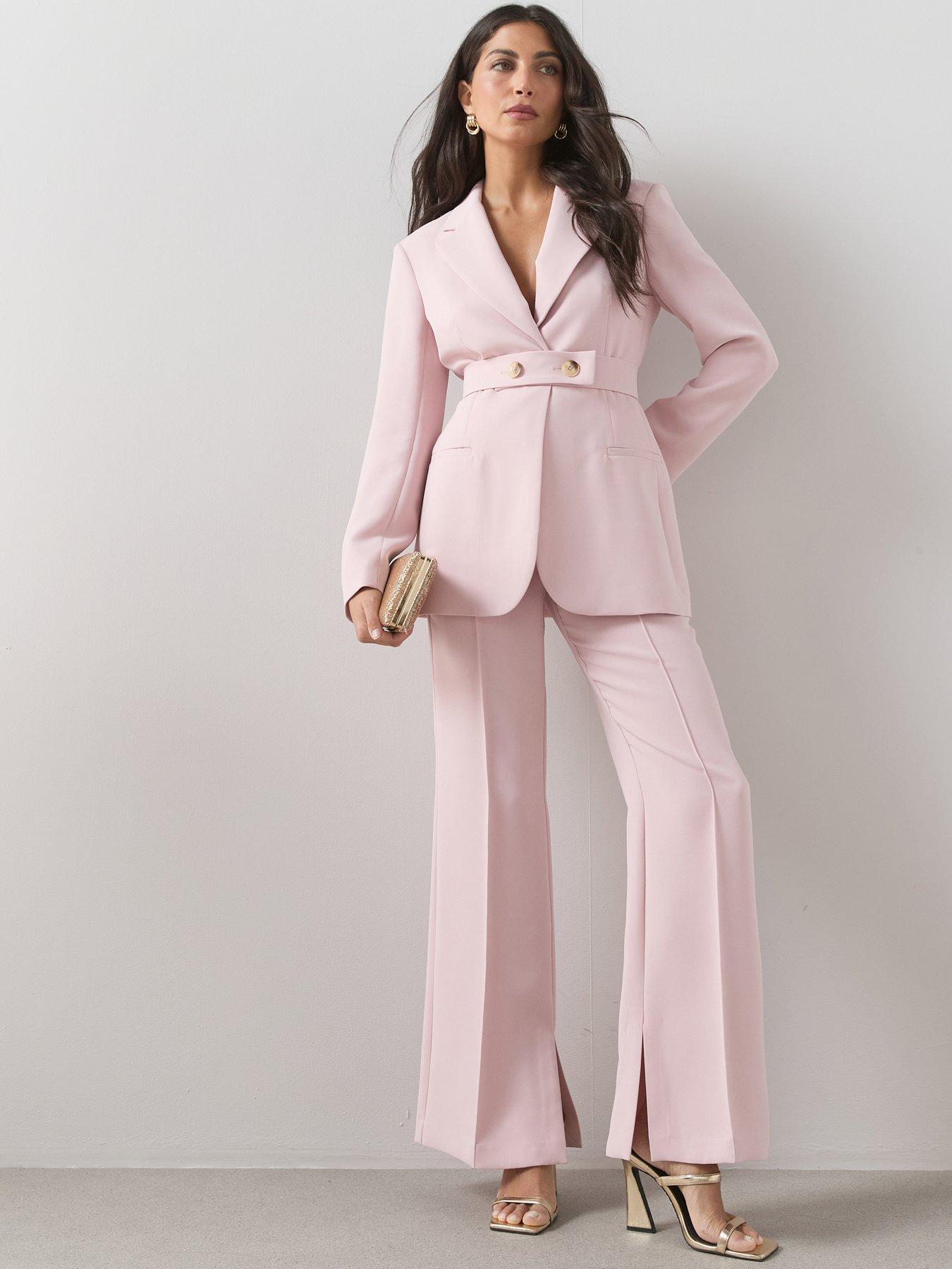 The Very Collection Vented Split Straight Leg Trouser - Pink