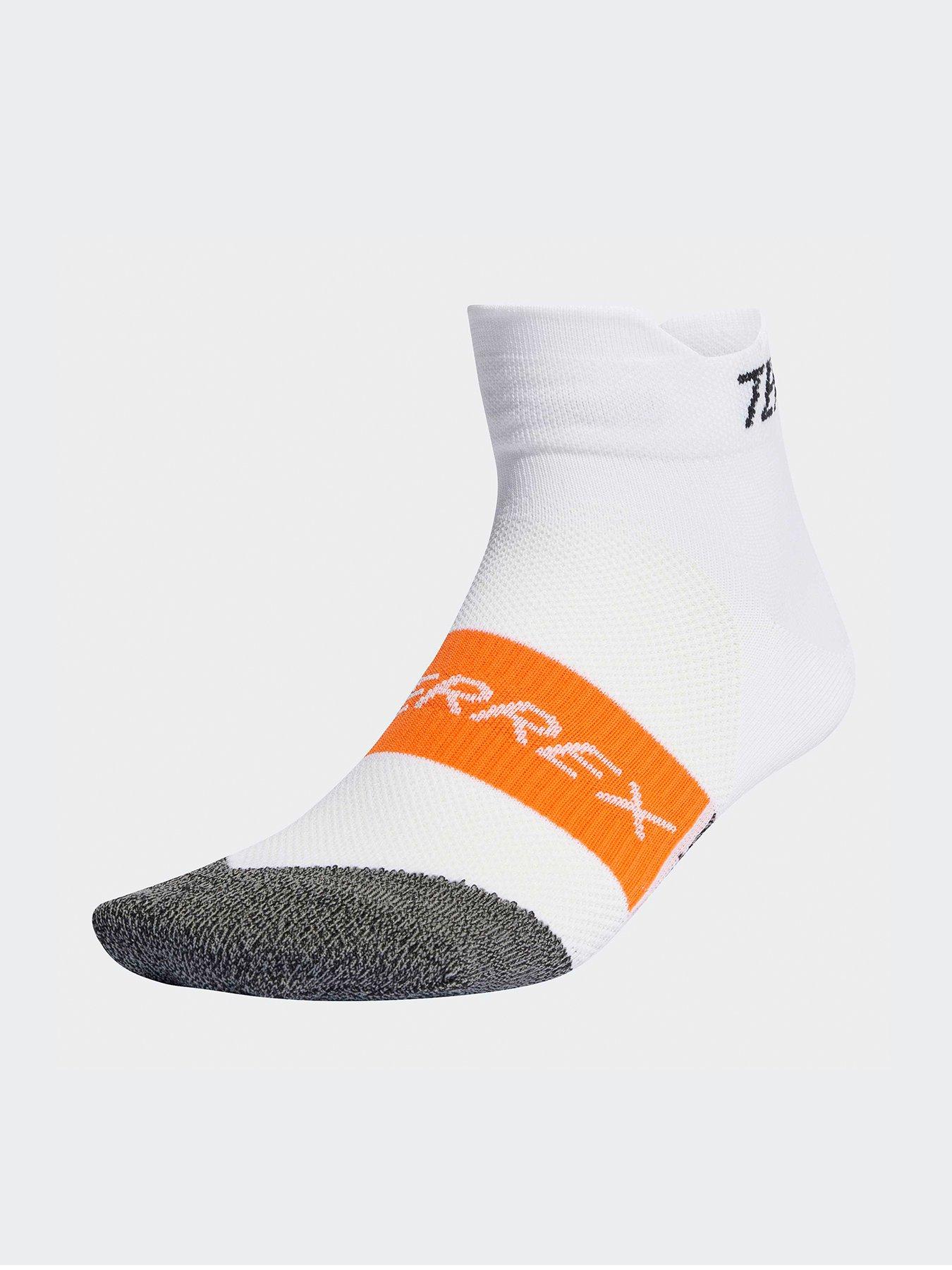 adidas Terrex Unisex Trail Running Quarter Socks - White