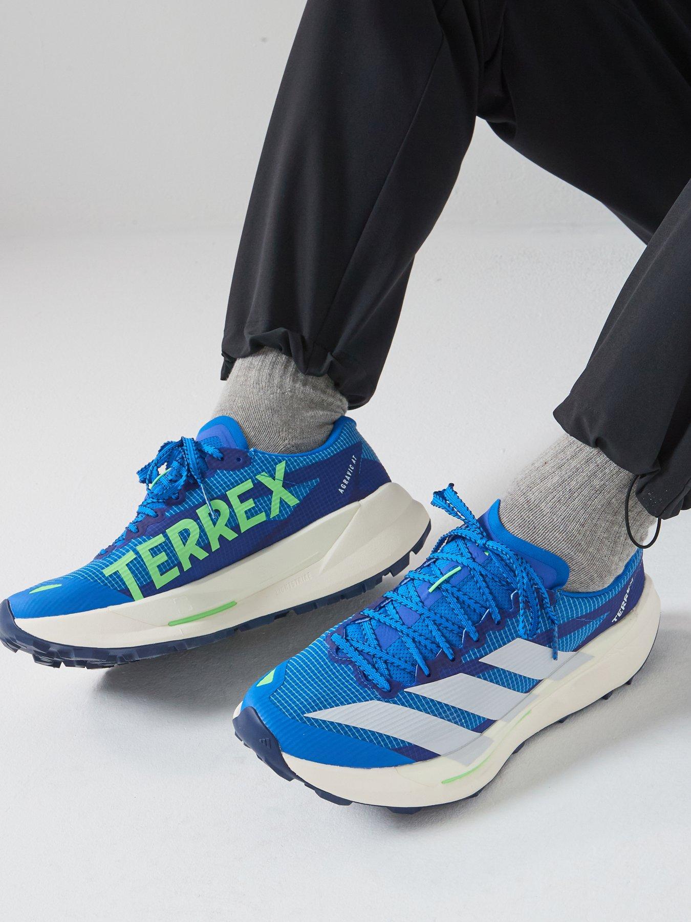 adidas Terrex Mens Trail Running Agravic TT Trainers, Blue/Dshgry/Limbur, Size 12, Men