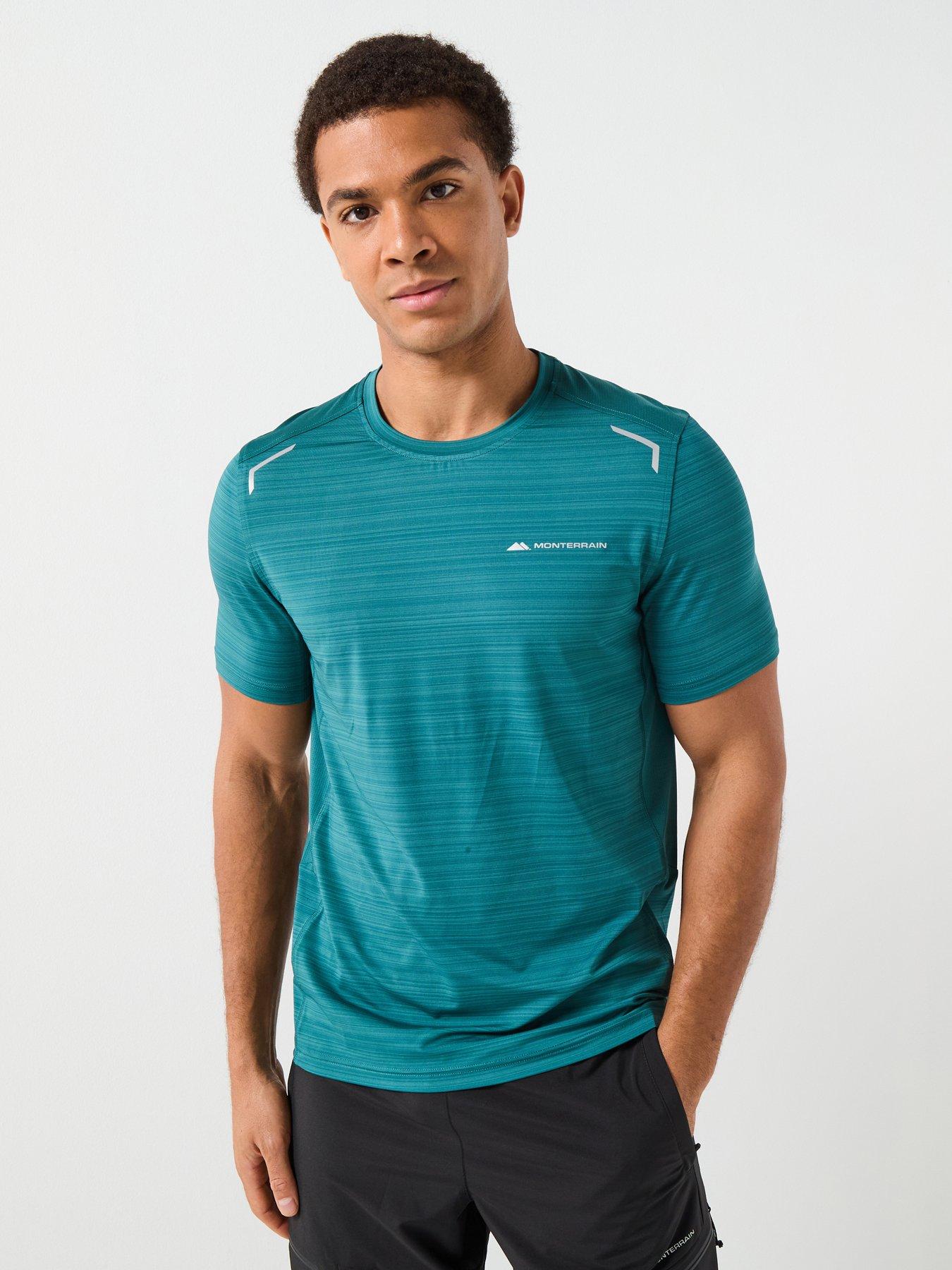 Monterrain Mens Lyder 30 Space Dye T-Shirt - Mediterranea Blue