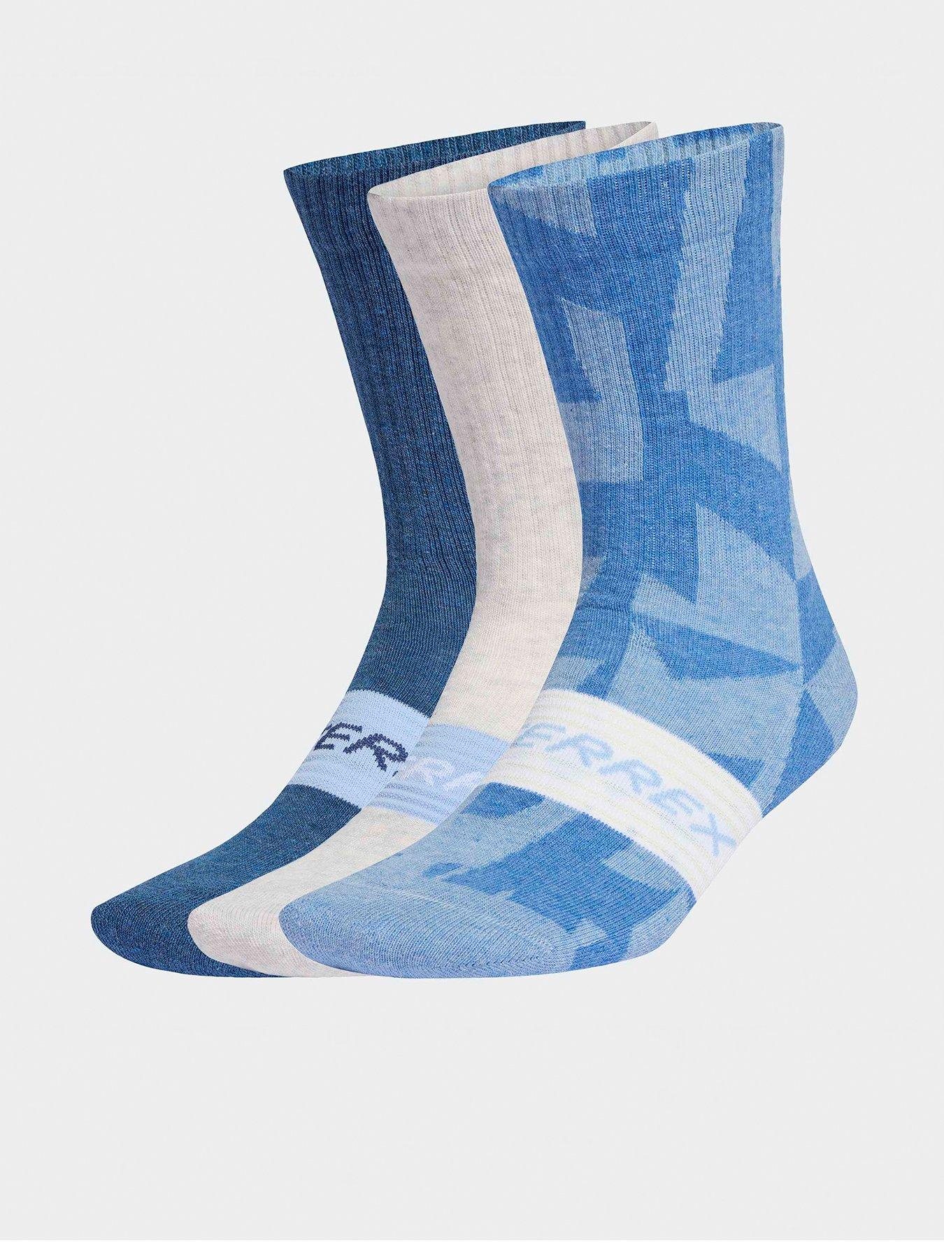 adidas Terrex Unisex 3 Pack Hiking Socks - Blue