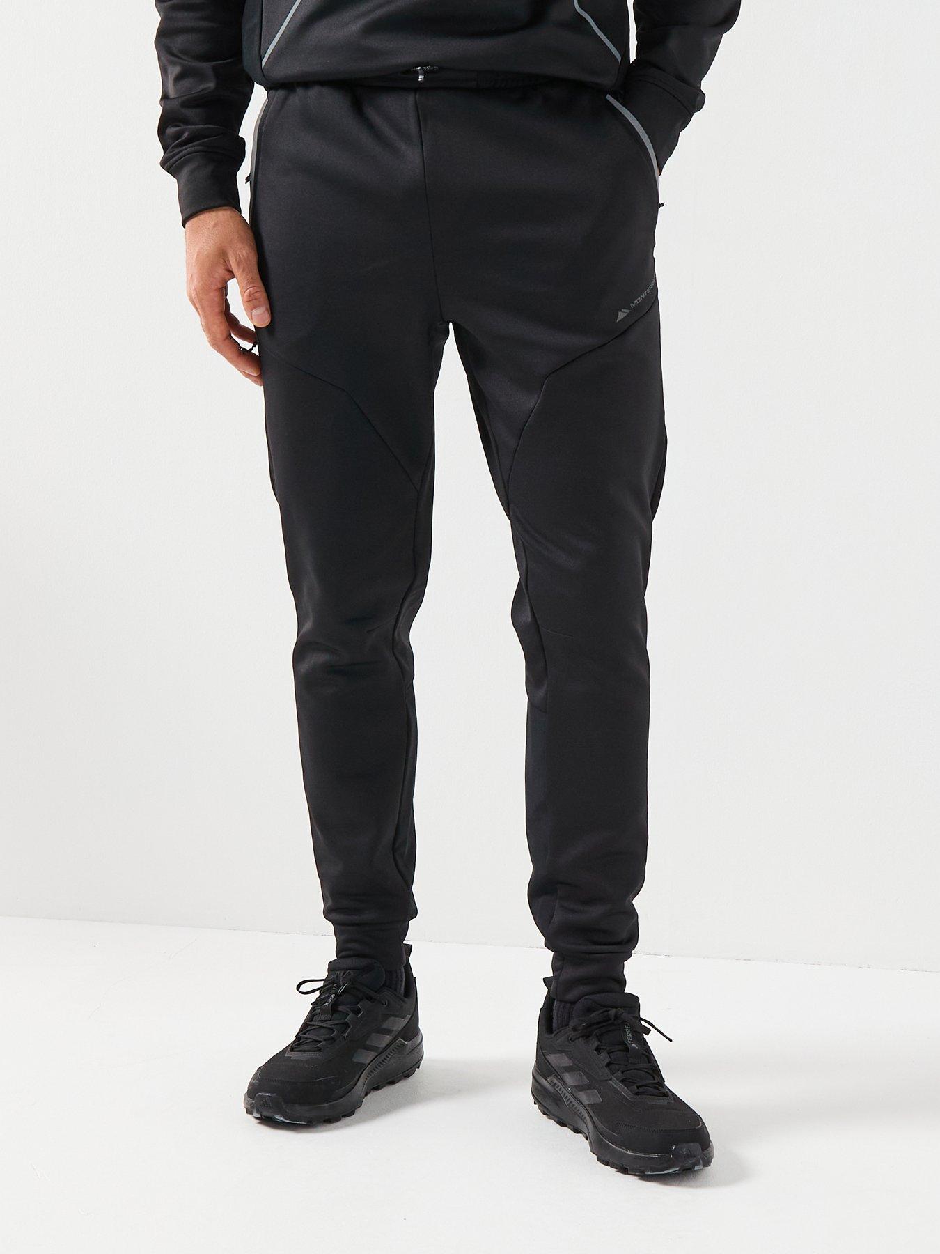 Monterrain Mens Speed 20 Poly Fleece Jogger - Black