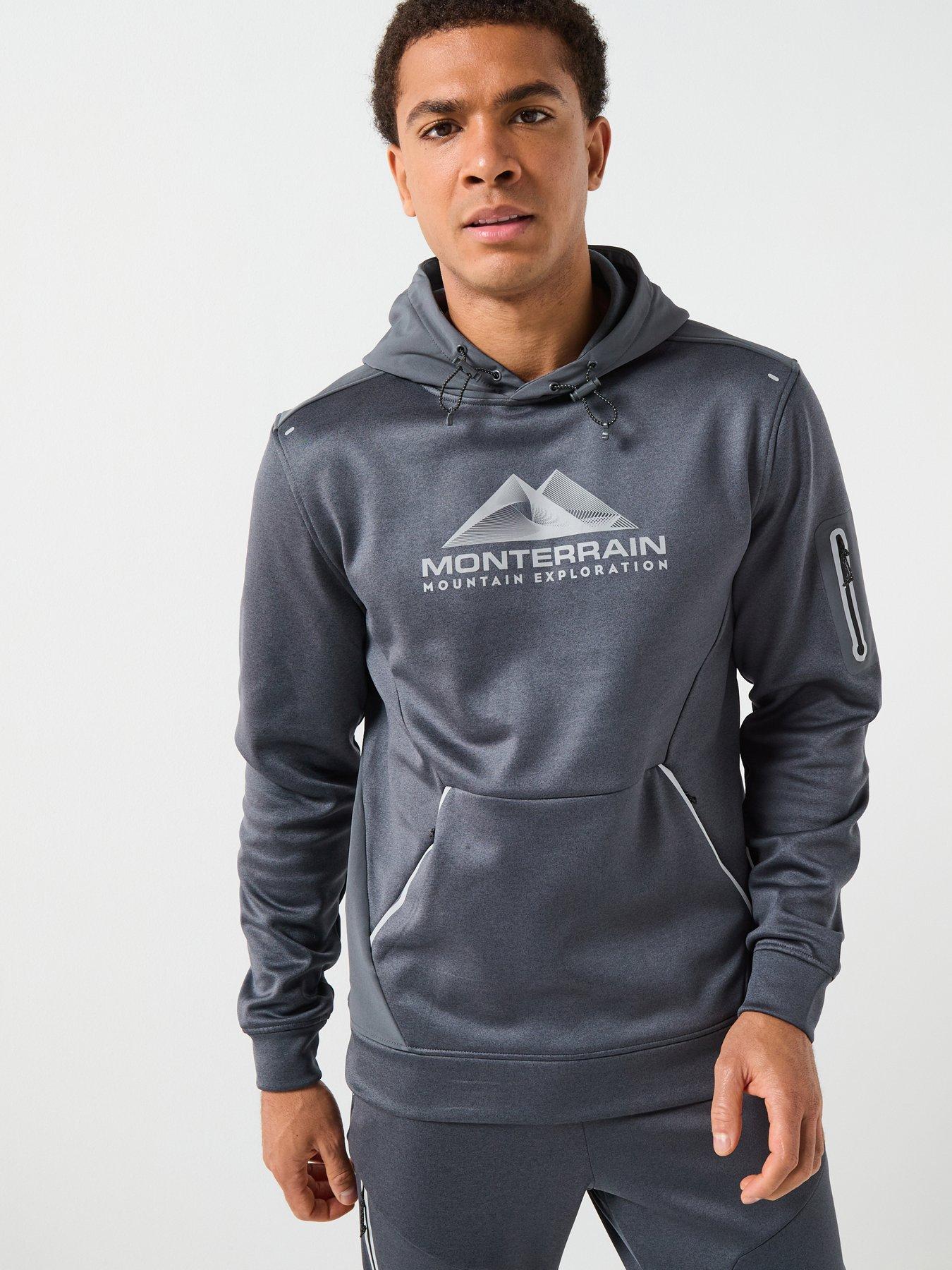 Monterrain Mens Speed 2.0 Poly Fleece Oth Hoody - Iron Gate Melange / Grey Marl