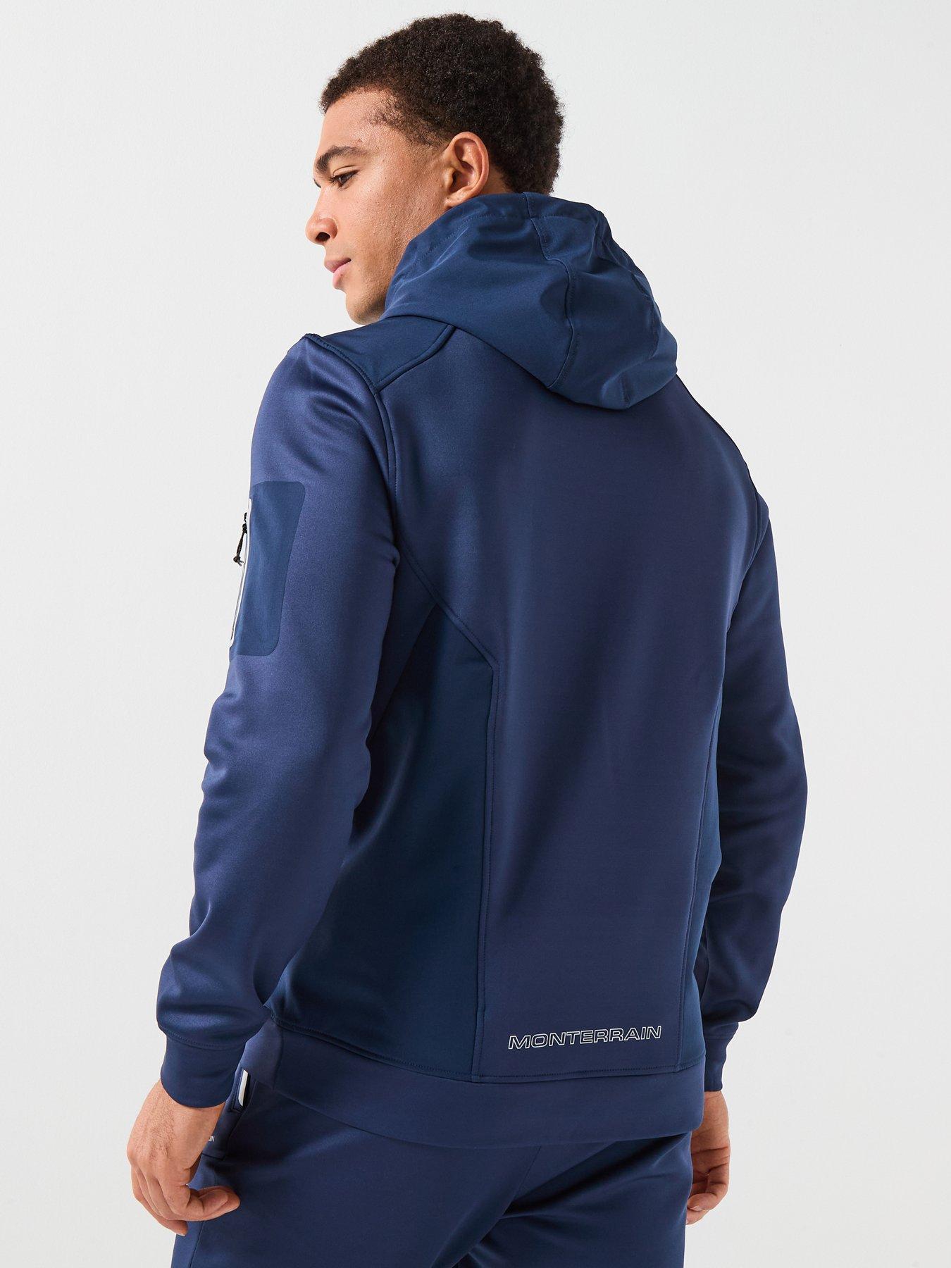 Image 2 of 6 of Monterrain Mens Speed 20 Poly Fleece Overhead Hoody - Blue
