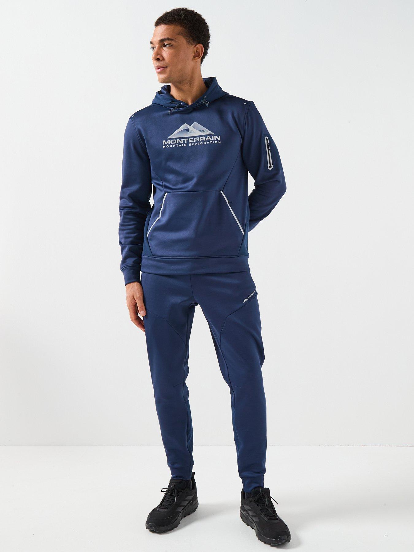 Image 3 of 6 of Monterrain Mens Speed 20 Poly Fleece Overhead Hoody - Blue