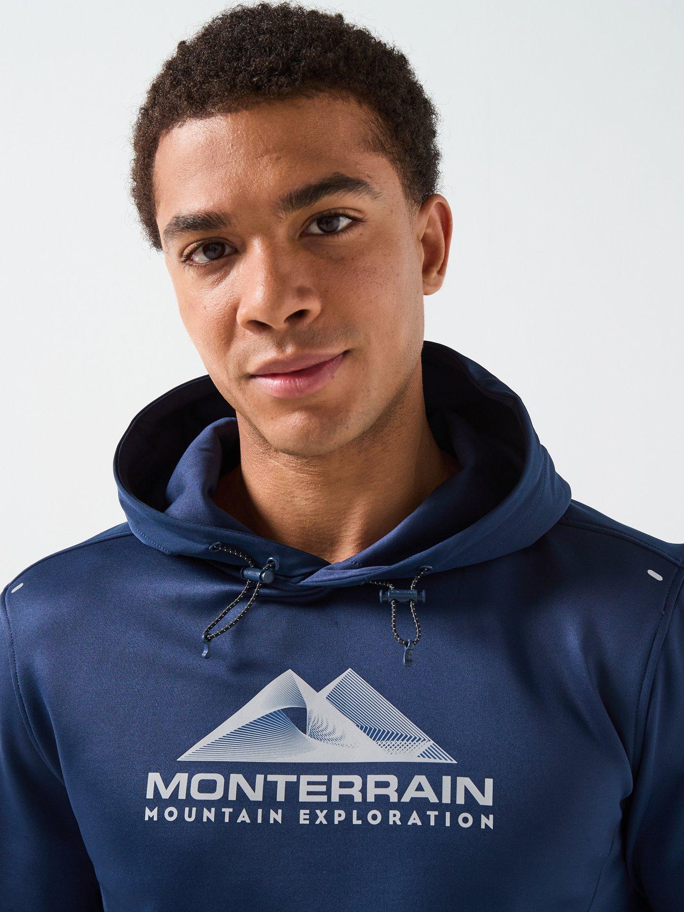 Image 4 of 6 of Monterrain Mens Speed 20 Poly Fleece Overhead Hoody - Blue