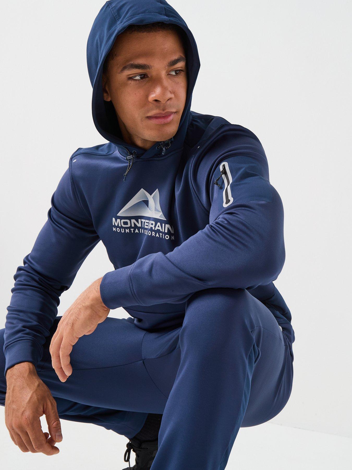 Image 6 of 6 of Monterrain Mens Speed 20 Poly Fleece Overhead Hoody - Blue