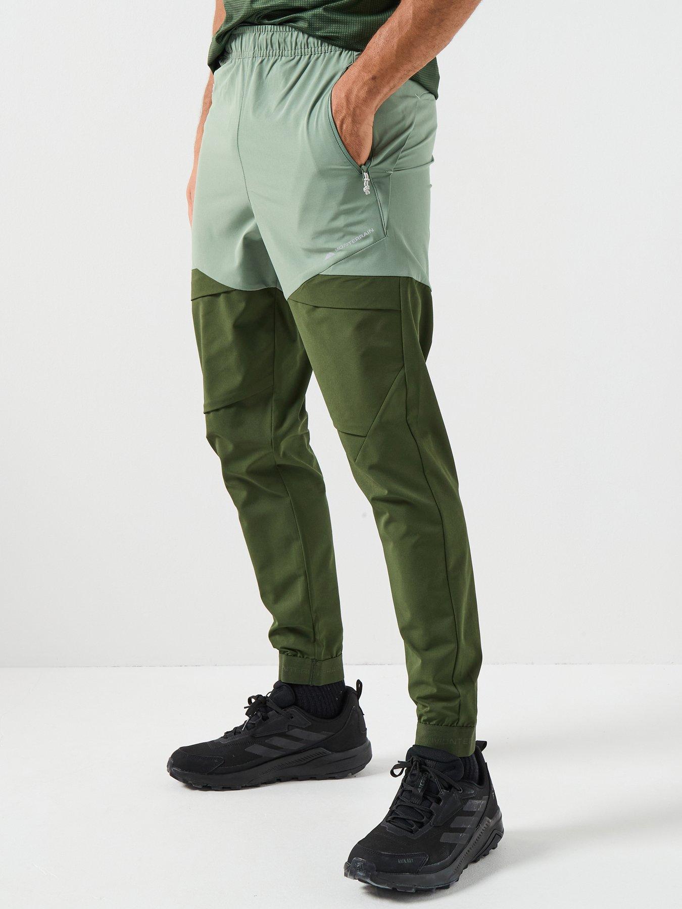 Monterrain Mens Vault Woven Running Pant, Green, Size L, Men