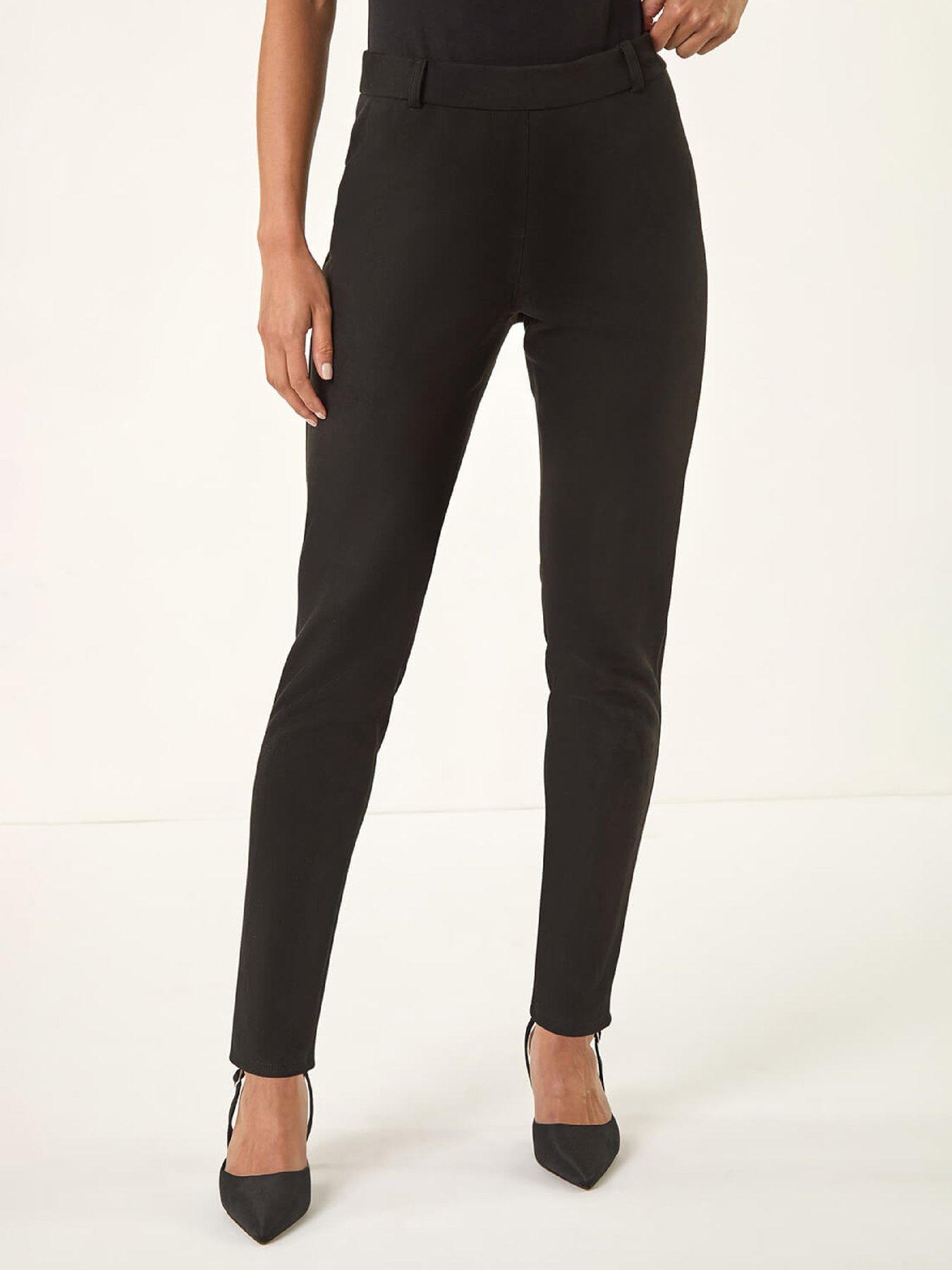 Image 1 of 5 of Roman Petite Suedette Stretch Jeggings - Black