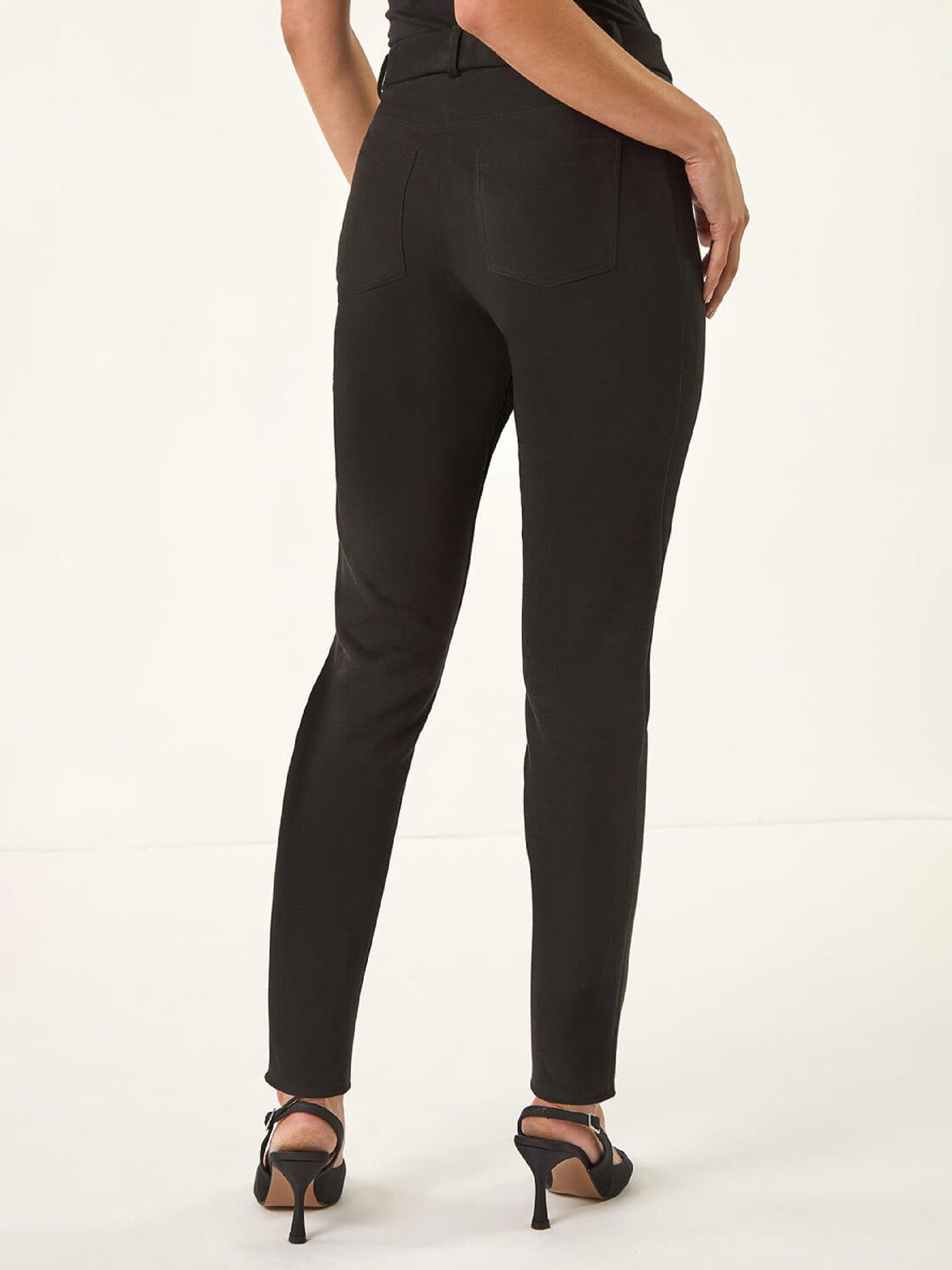 Image 2 of 5 of Roman Petite Suedette Stretch Jeggings - Black