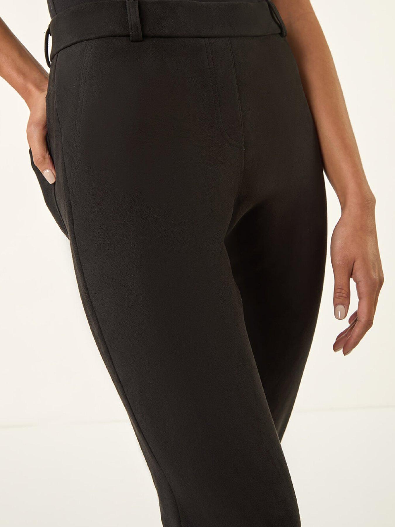 Image 5 of 5 of Roman Petite Suedette Stretch Jeggings - Black
