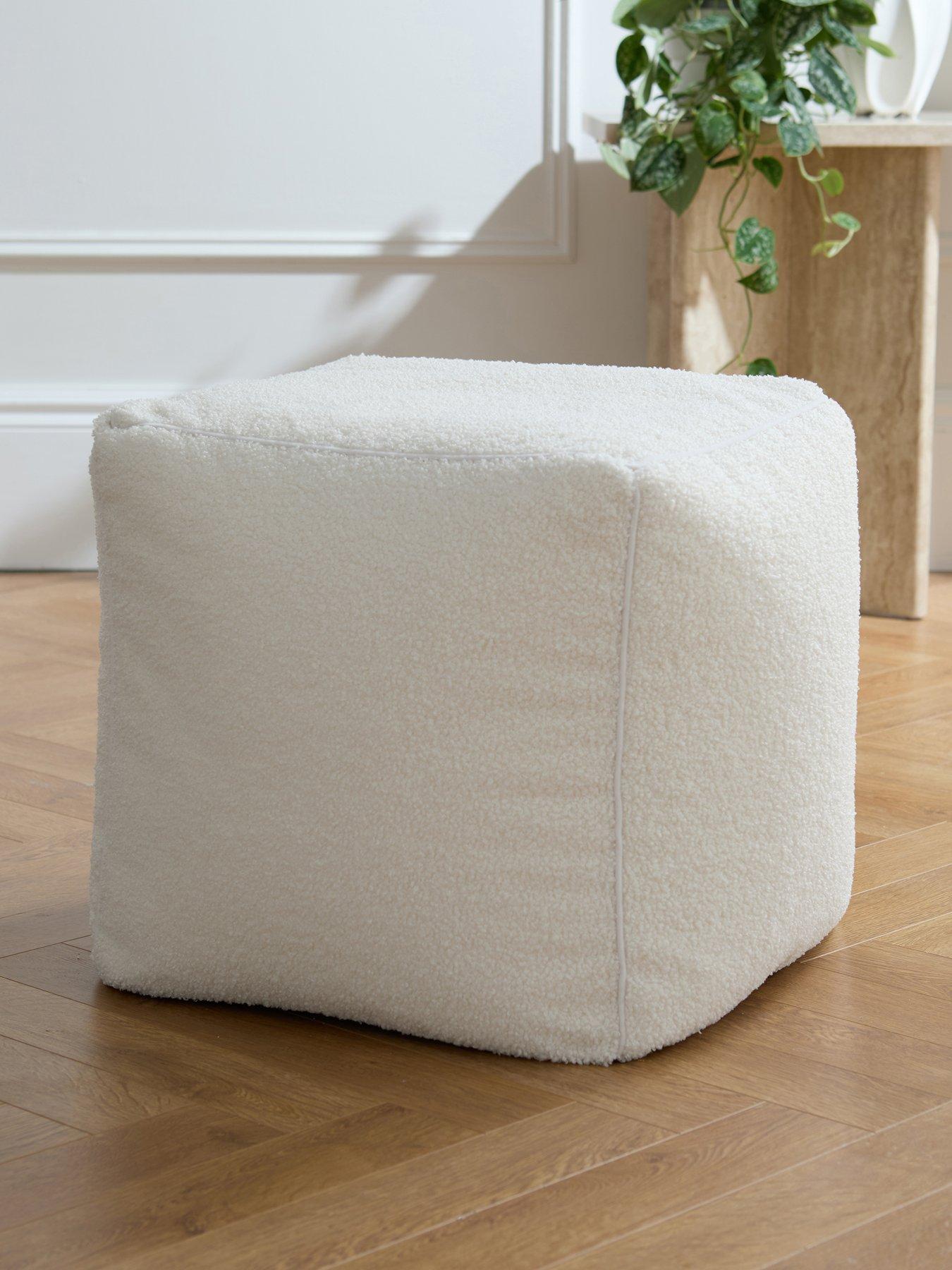 very-home-boucle-cube-beanbag