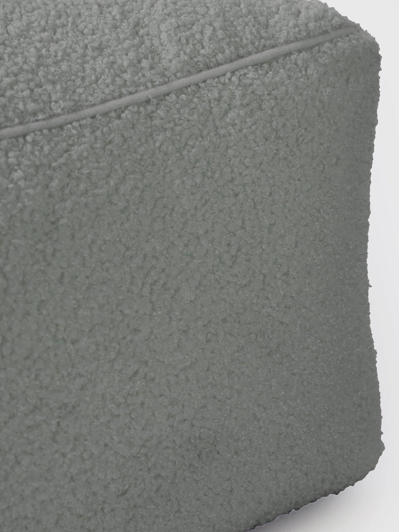 Image 5 of 6 of The Very Collection Boucle Square Footstool Beanbag