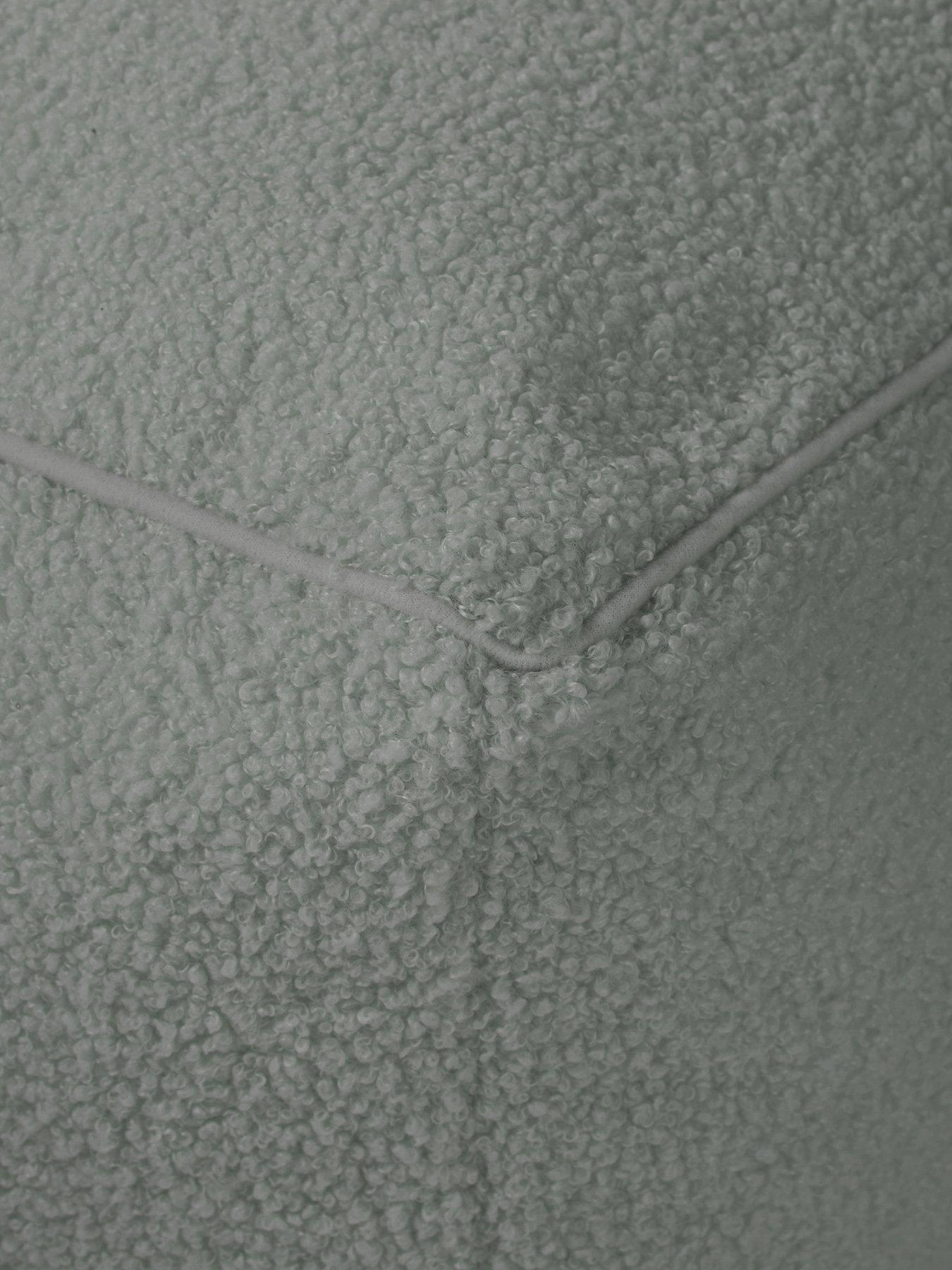 Image 6 of 6 of The Very Collection Boucle Square Footstool Beanbag