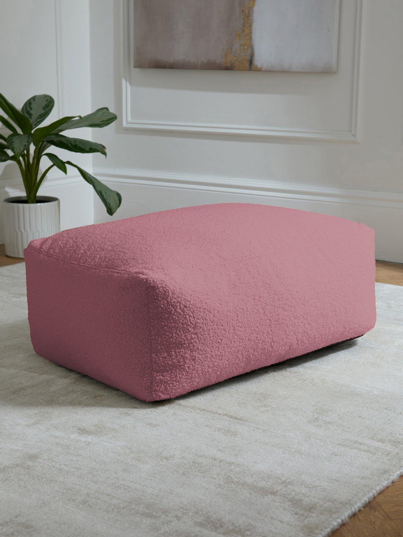 Very Home Boucle Rectangle Footstool Beanbag