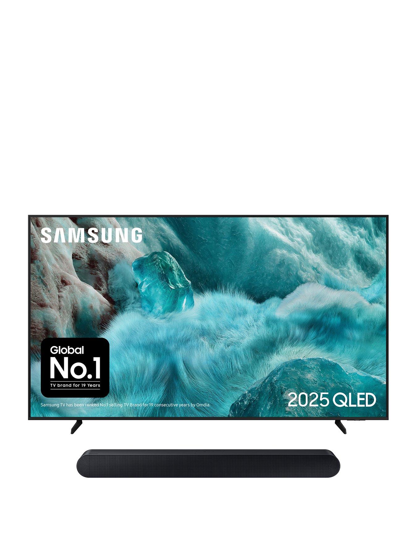 Samsung TV  &  Soundbar Package - Q7F 75-inch QLED 4K Smart TV QE43Q7FA and S60D 5.0-channel All-in-One Soundbar