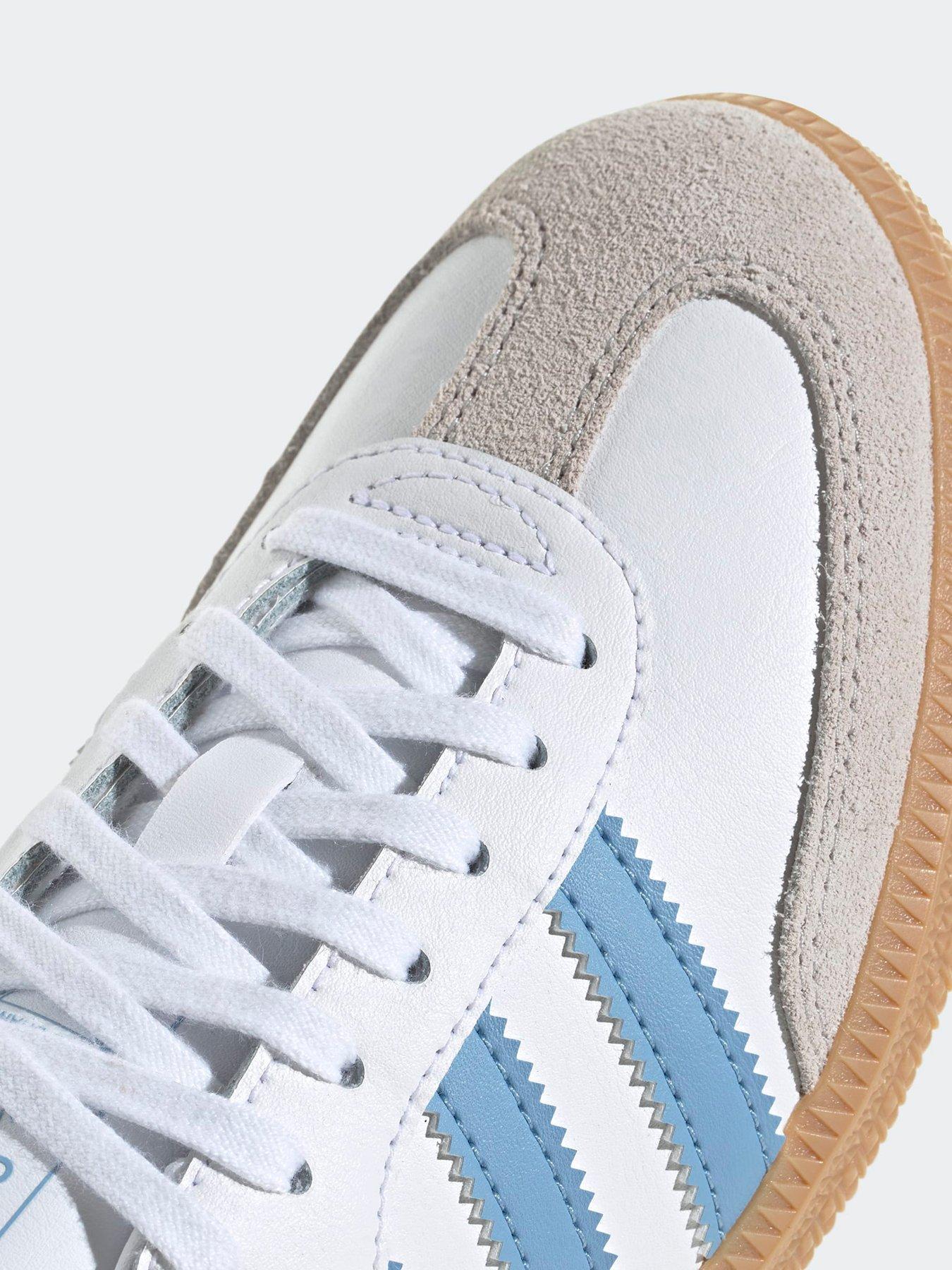 adidas gazelle silver green womens Adidas x CP Company Samba Blue Trainers