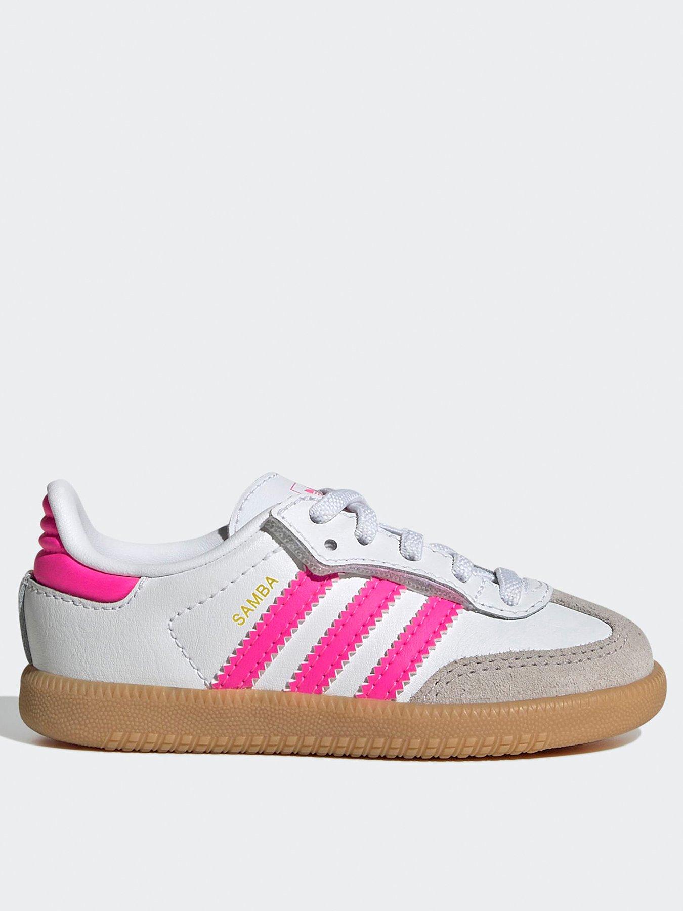 adidas Originals Infants Samba OG Elastic Trainers - White/pink