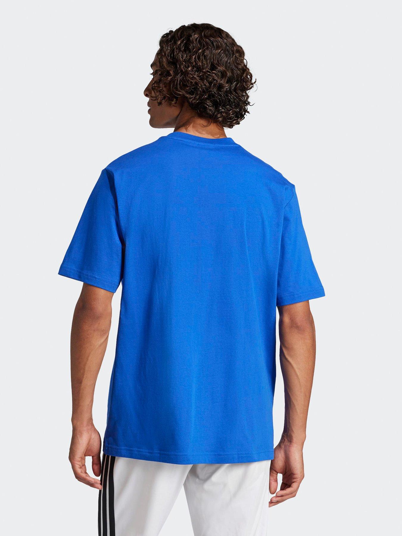 adidas Originals Mens Graphic Linear T-Shirt - Blue | Very