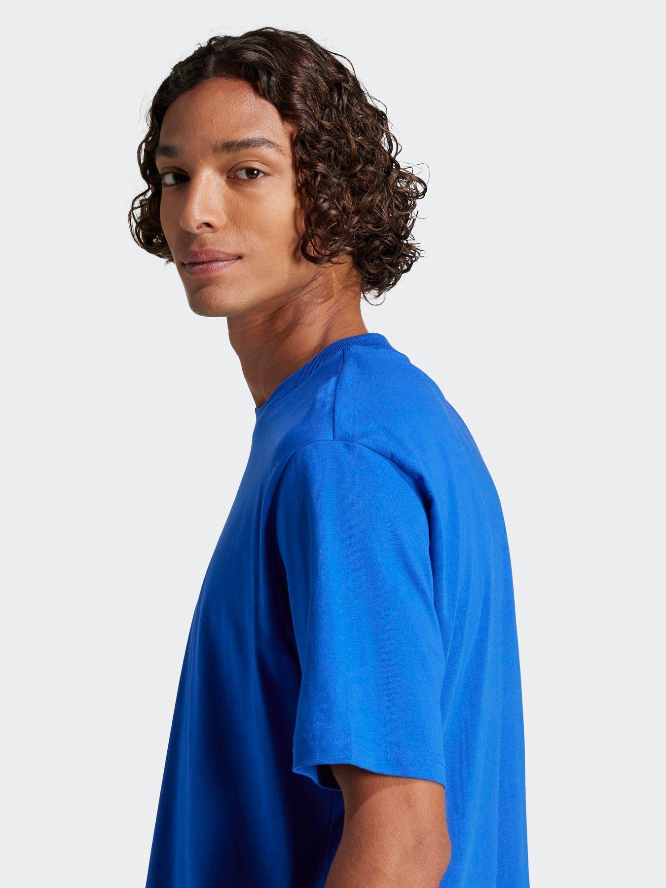 adidas Originals Mens Graphic Linear T-Shirt - Blue | Very