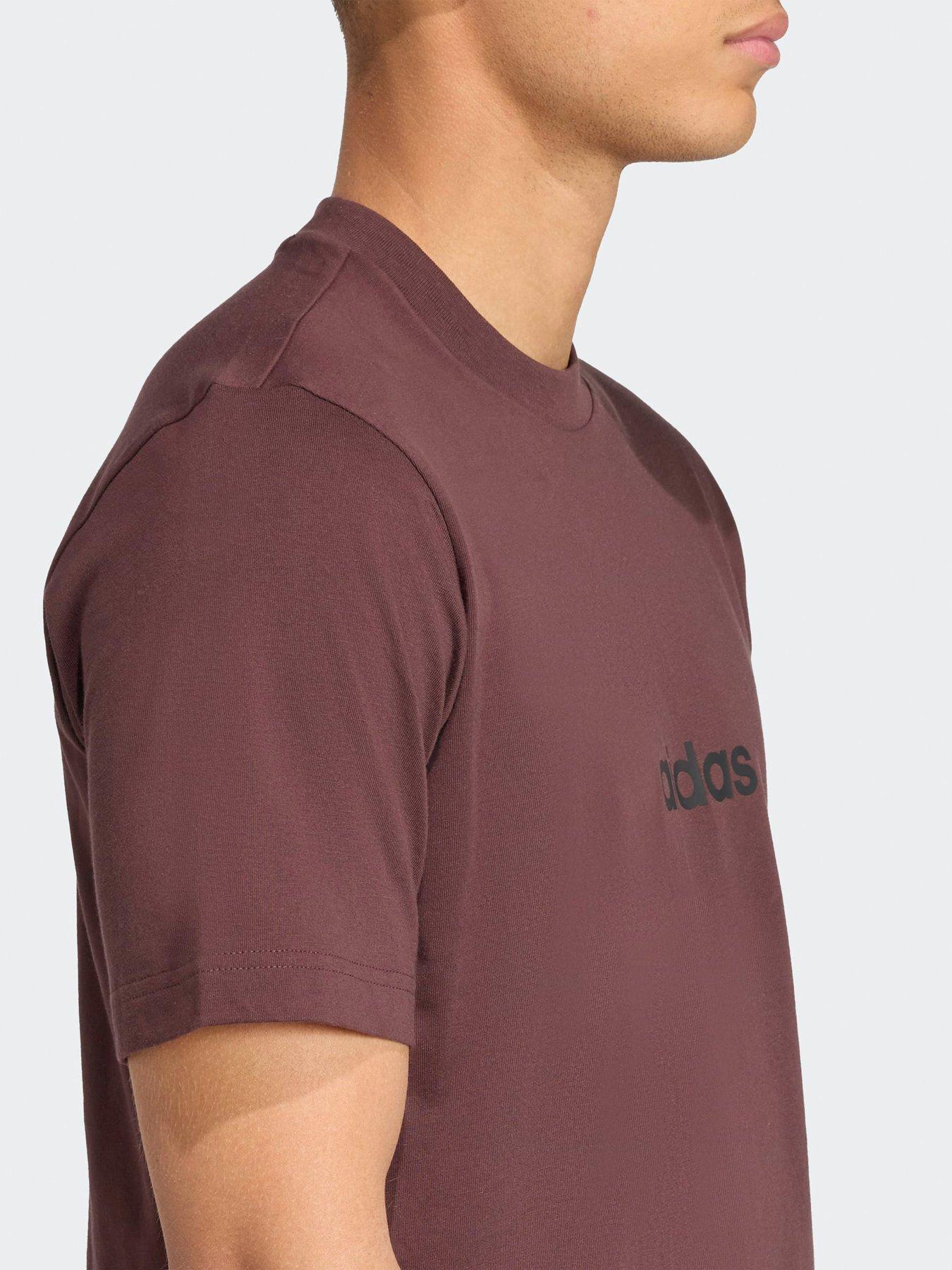 adidas Originals Mens Graphic Linear T-Shirt - Brown | Very