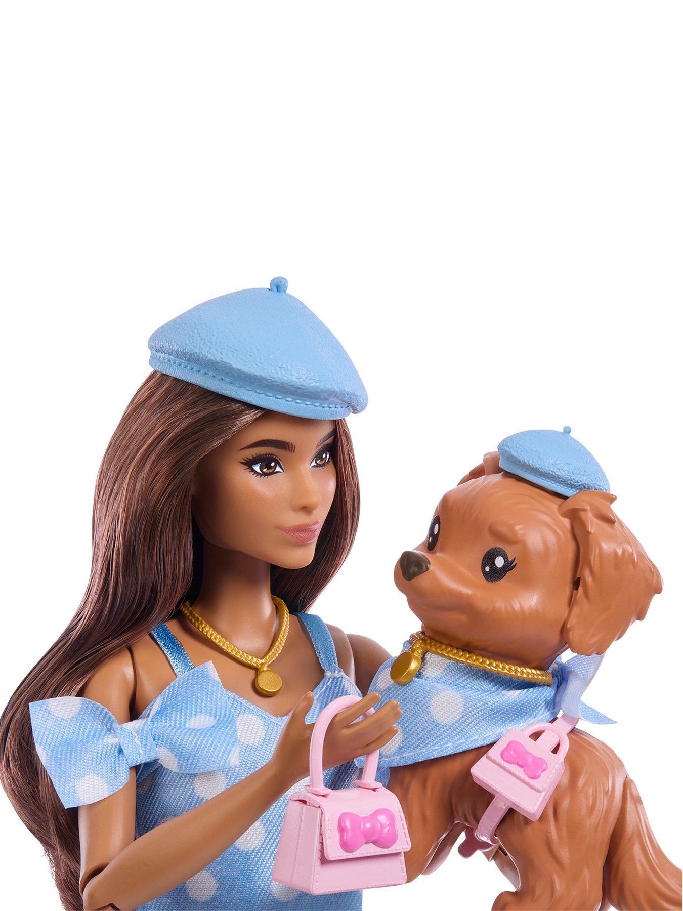 Image 3 of 6 of Barbie Twinning Looks Fashion Doll with Pet Dog - Brunette